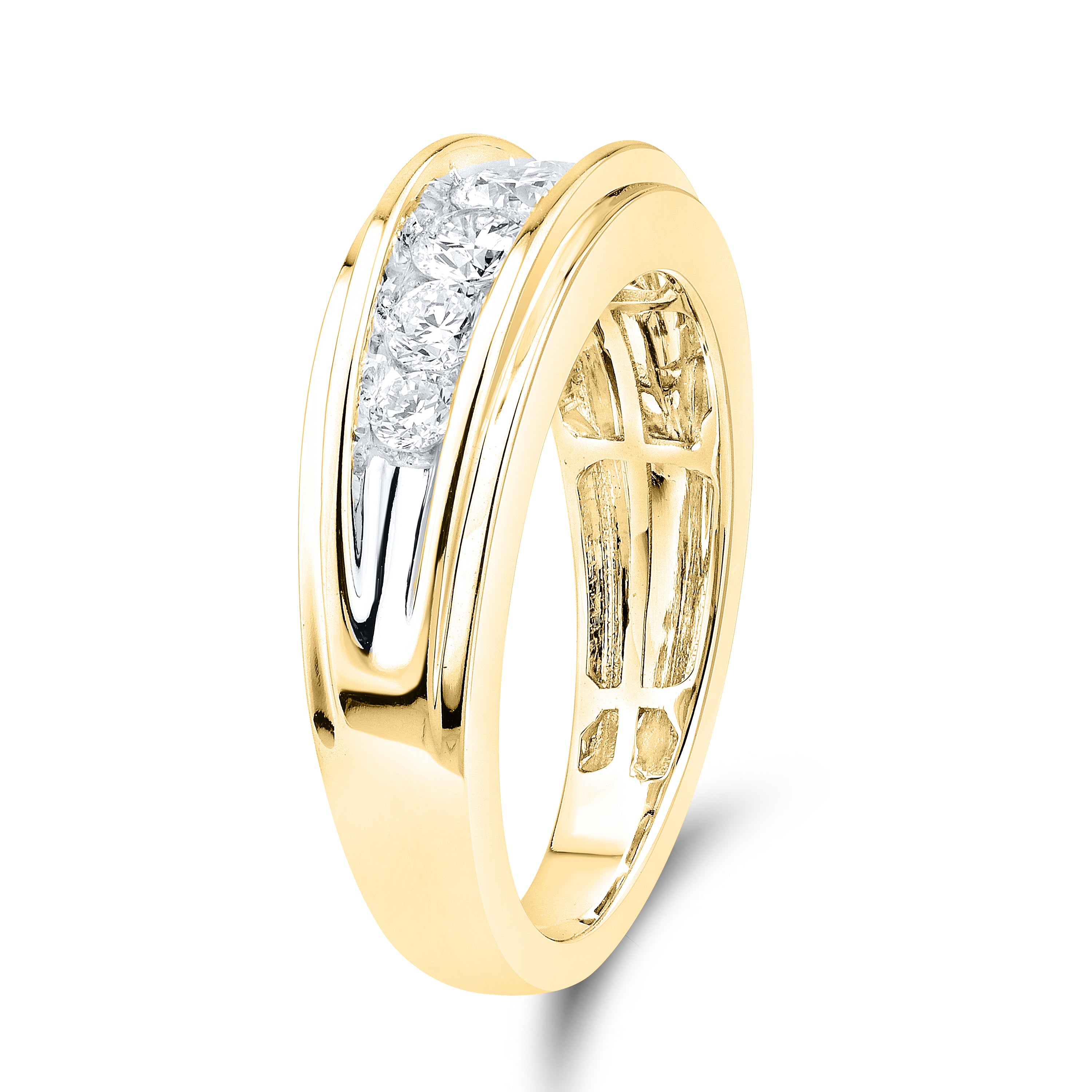 14kt Yellow Gold 1 CTW Lab Diamond Men's Band