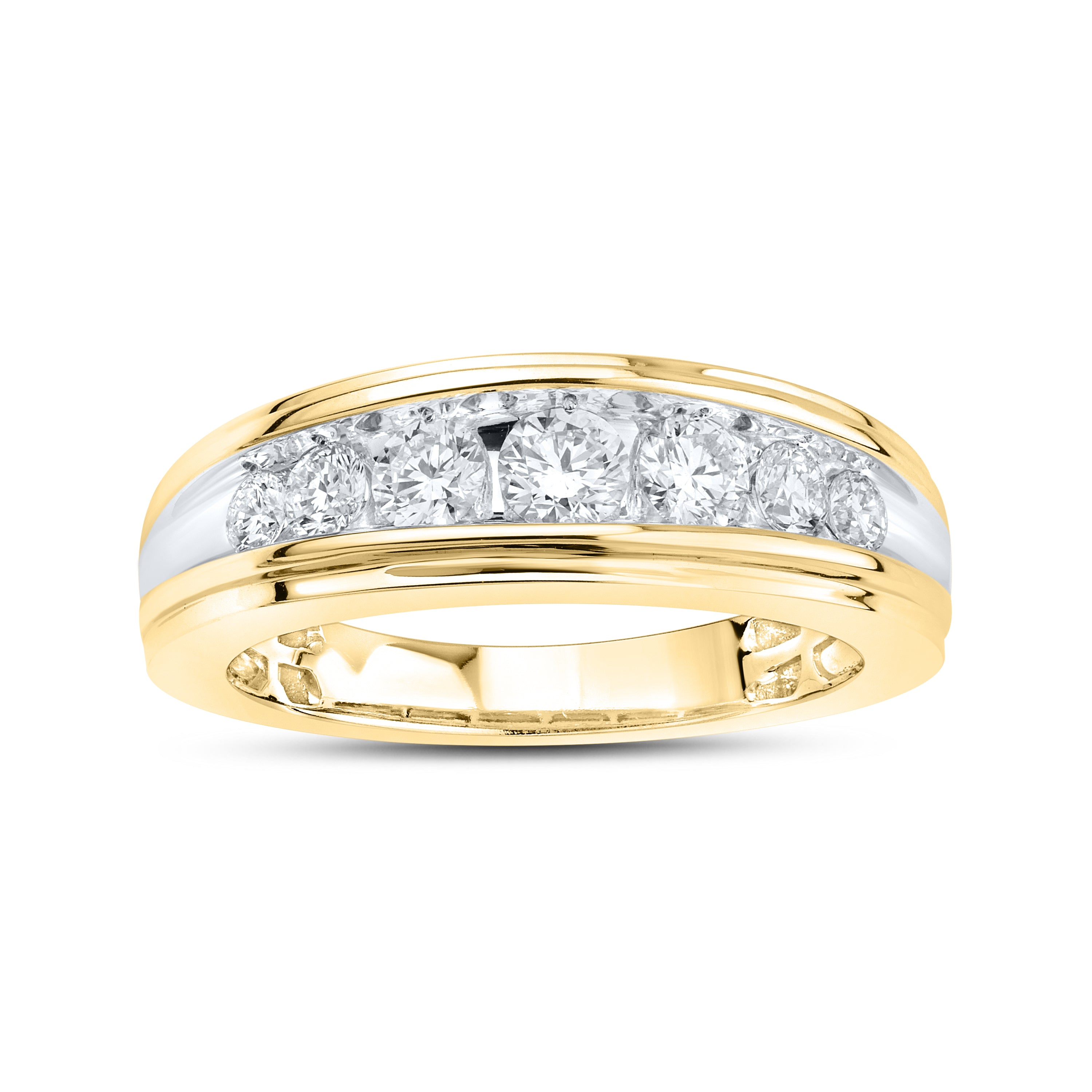 14kt Yellow Gold 1 CTW Lab Diamond Men's Band