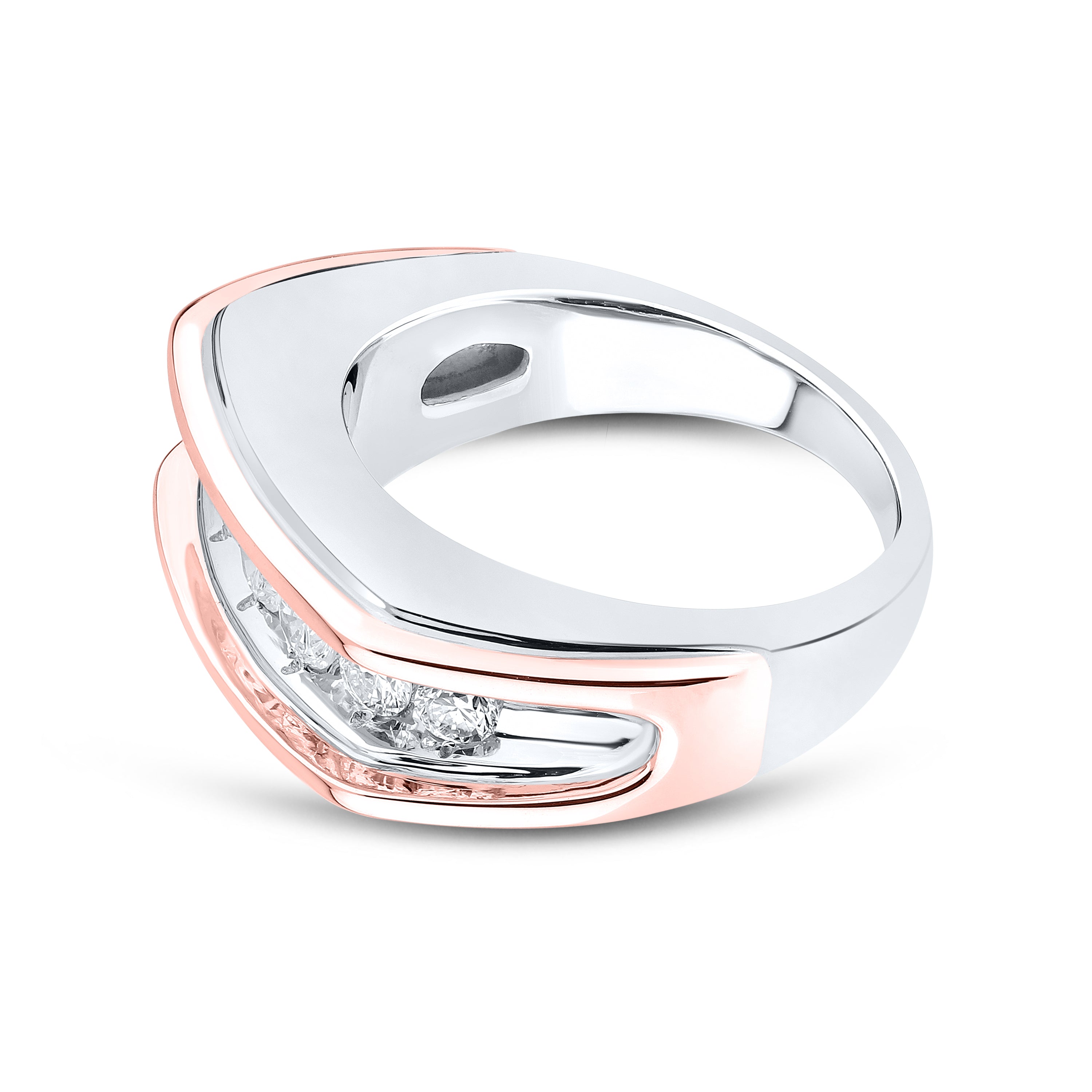 14kt White and Rose Gold 1.09 CTW Lab Diamond Men's Band