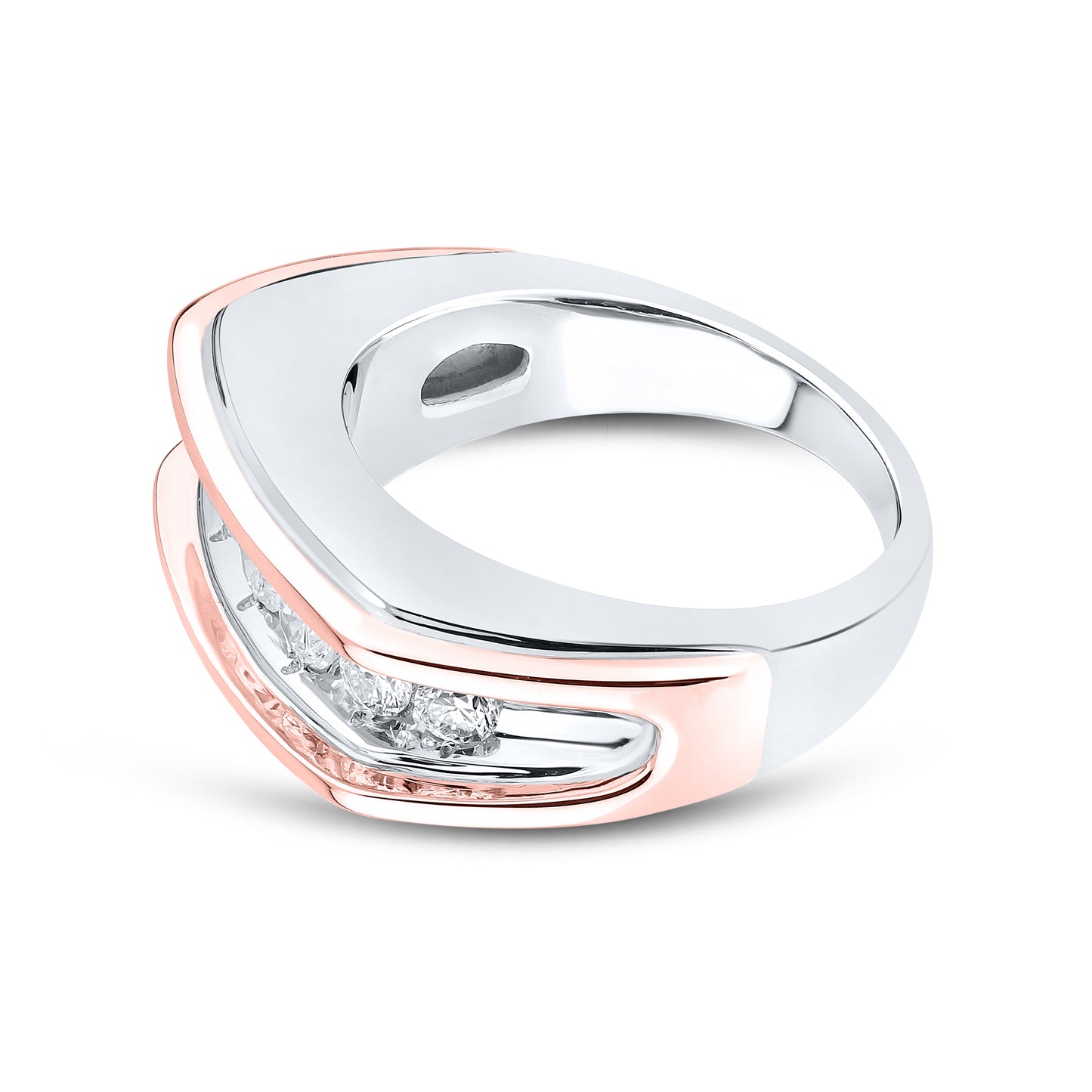 14kt White and Rose Gold 1.09 CTW Lab Diamond Men's Band