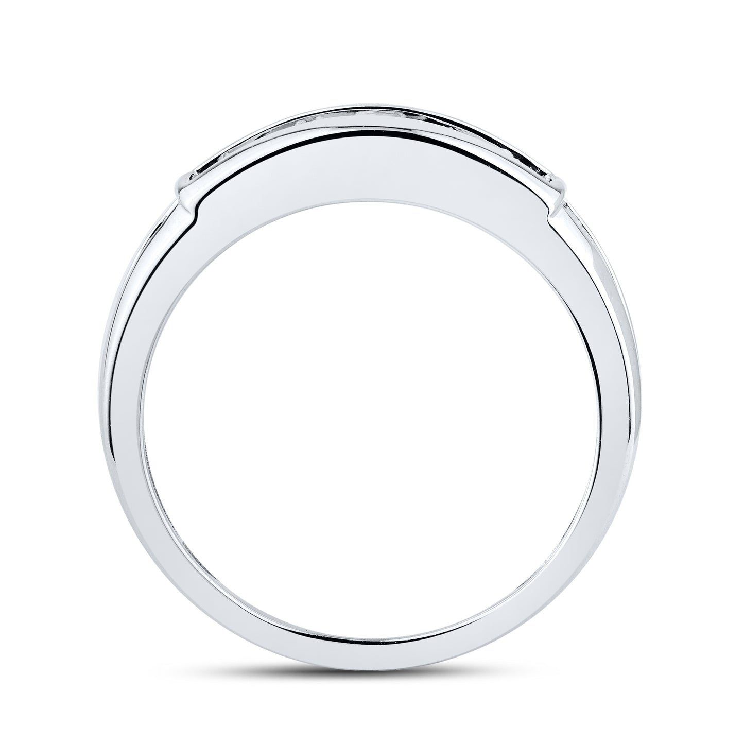 14kt White Gold 1 CTW Lab Diamond Men's Band