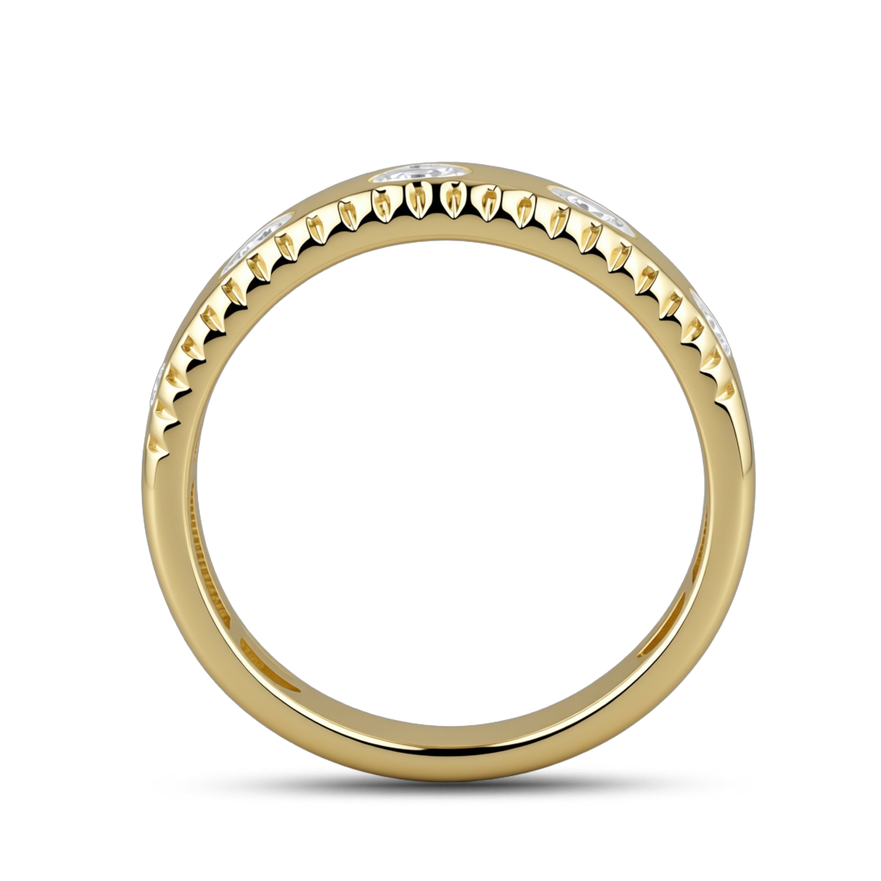 14KT YELLOW GOLD 0.25 CTW MEN'S LAB DIAMOND BAND