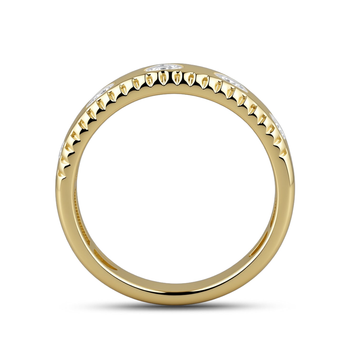 14KT YELLOW GOLD 0.25 CTW MEN'S LAB DIAMOND BAND
