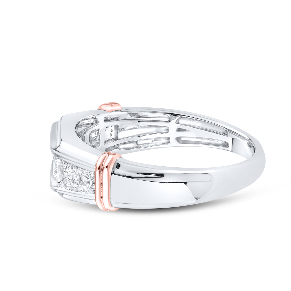 14kt White and Rose Gold 0.75 CTW Lab Diamond Band