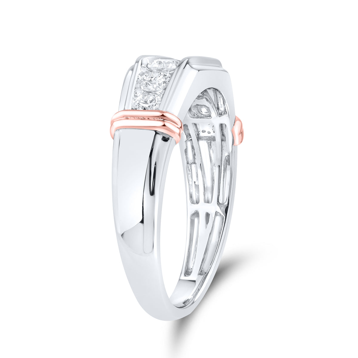 14kt White and Rose Gold 0.75 CTW Lab Diamond Band