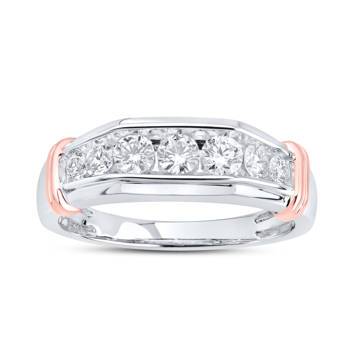 14kt White and Rose Gold 0.75 CTW Lab Diamond Band