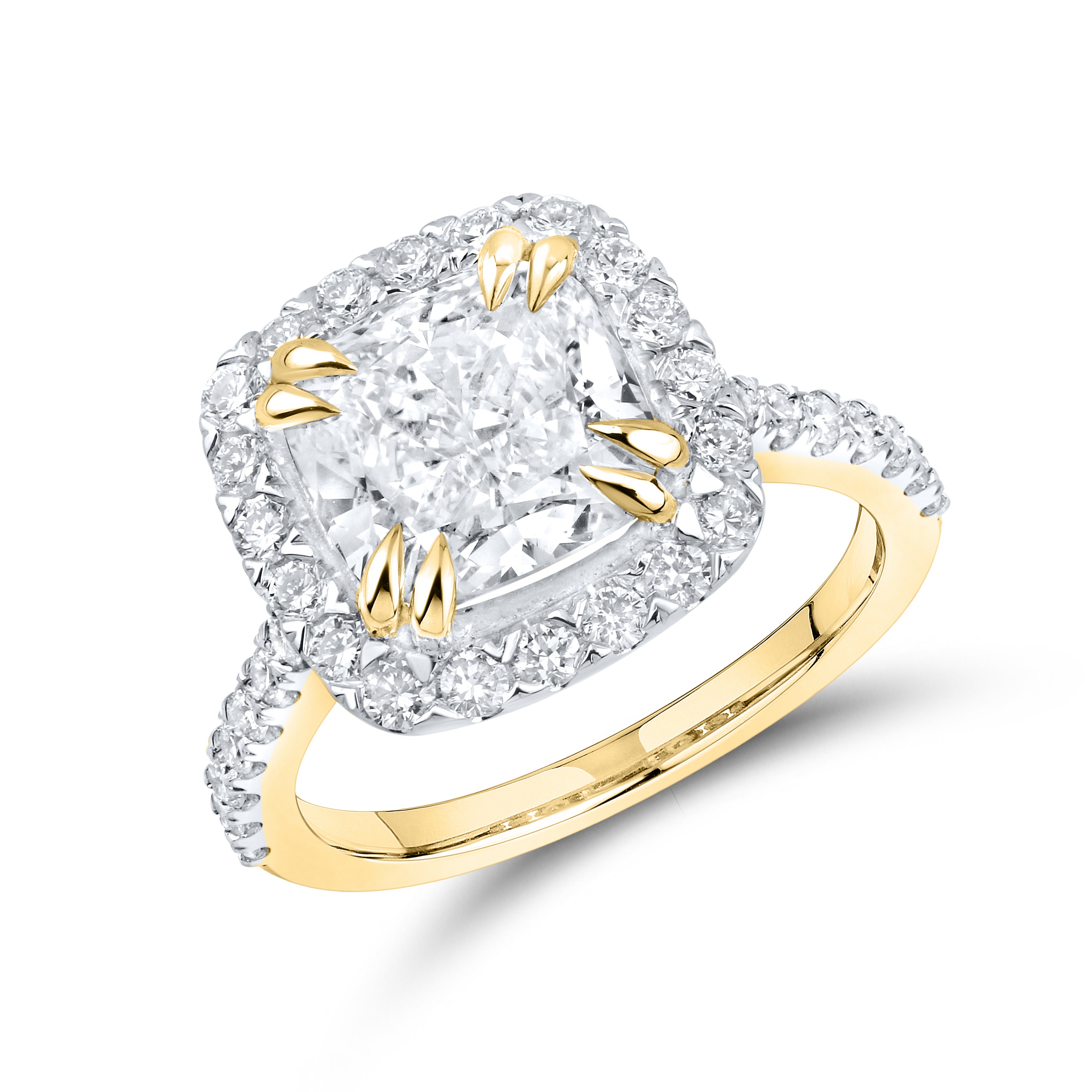 14kt Yellow Gold 4.75 CTW Lab Diamond Engagement Ring
