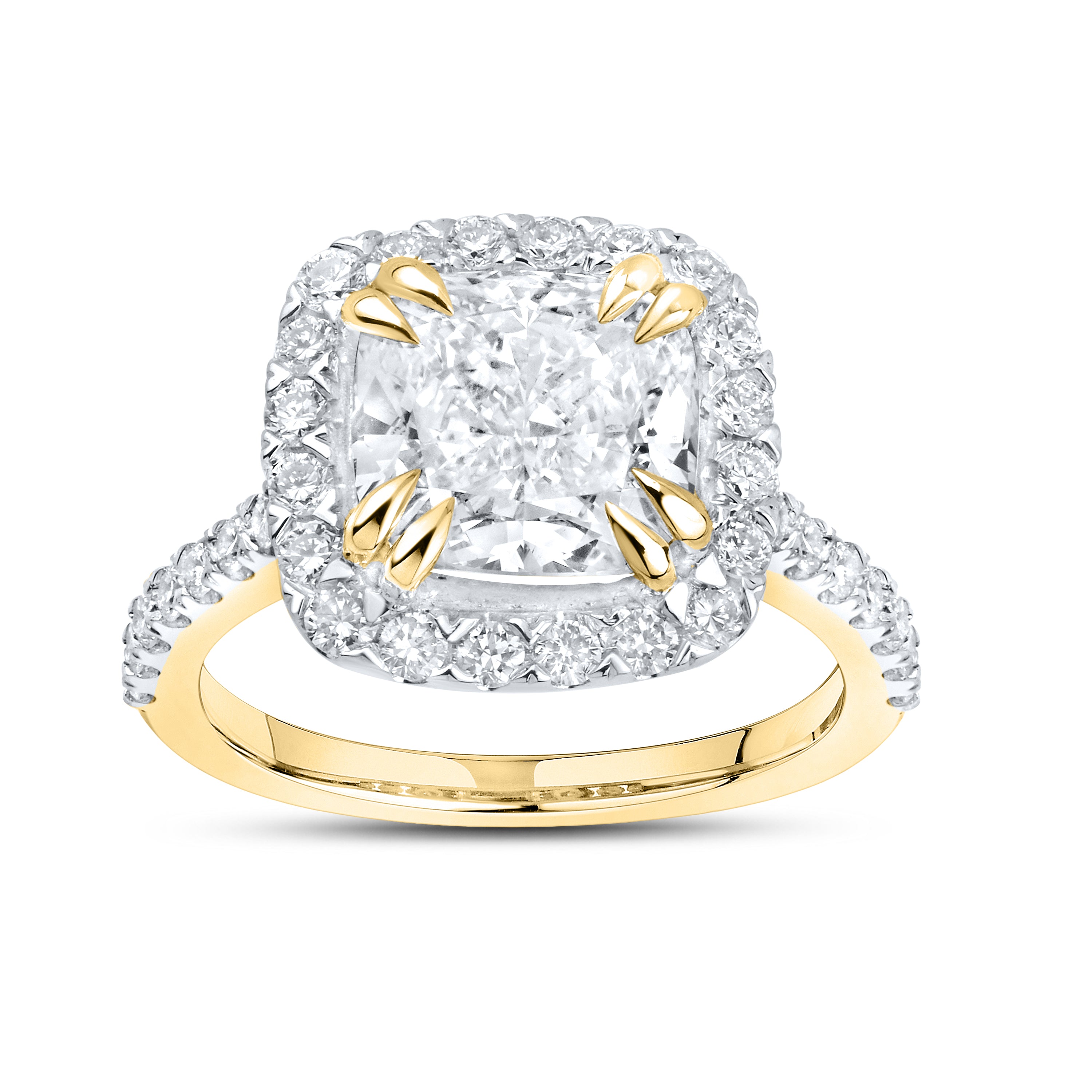 14kt Yellow Gold 4.75 CTW Lab Diamond Engagement Ring