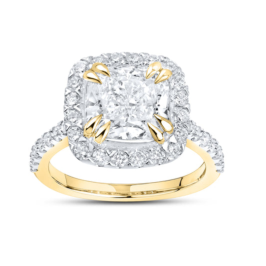 14kt Yellow Gold 4.75 CTW Lab Diamond Engagement Ring