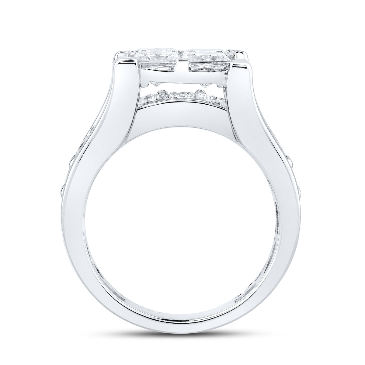 14kt White Gold 3.81 CTW Lab Diamond Bridal Ring Set