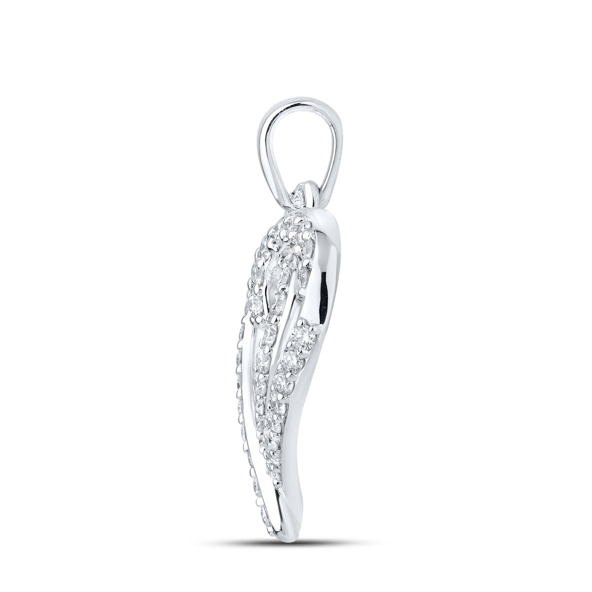 14k White Gold 1.44 CTW Lab Diamond Heart Pendant