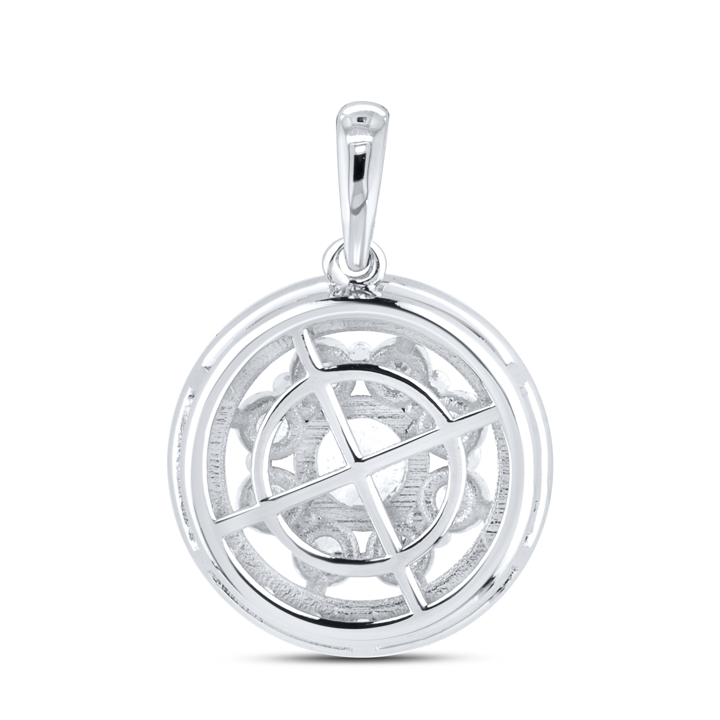 14KT WHITE GOLD 1.20 CTW FASHION LAB DIAMOND PENDANT
