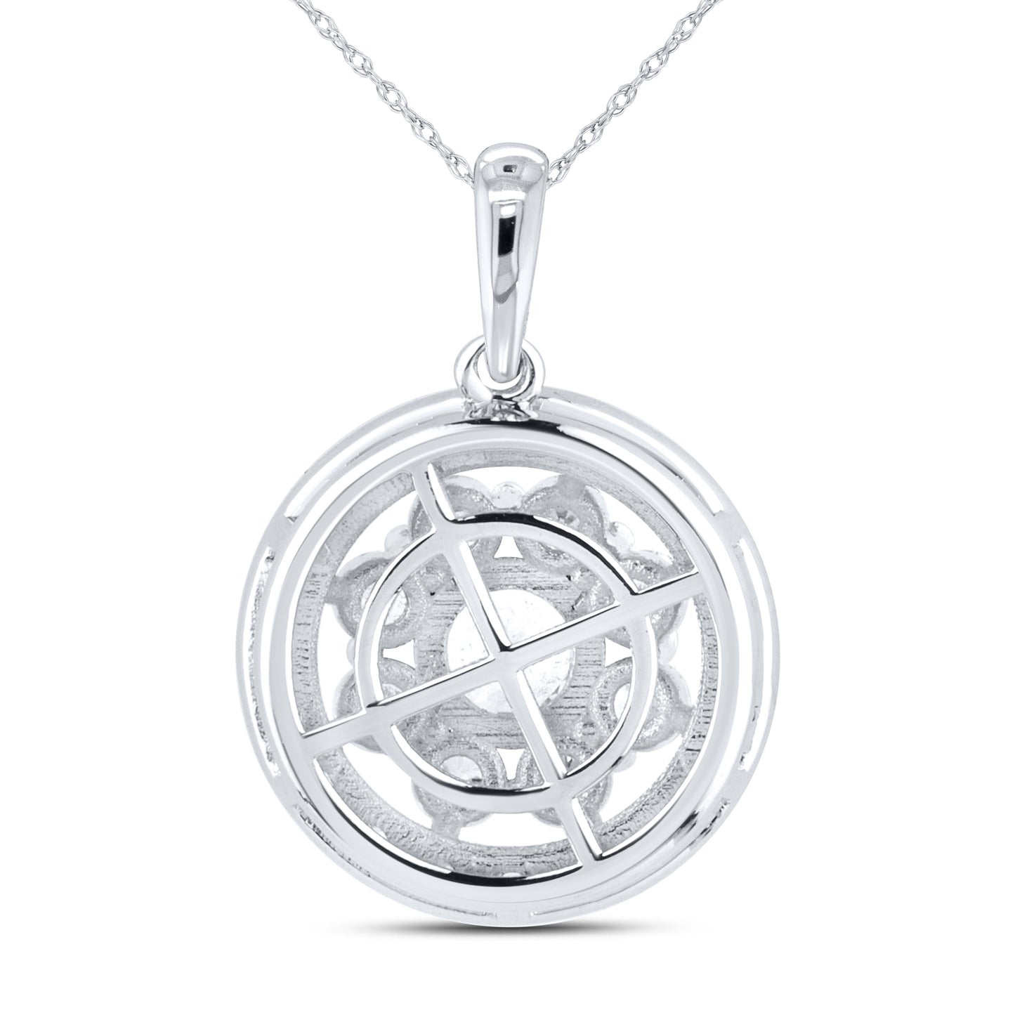 14KT WHITE GOLD 1.20 CTW FASHION LAB DIAMOND PENDANT