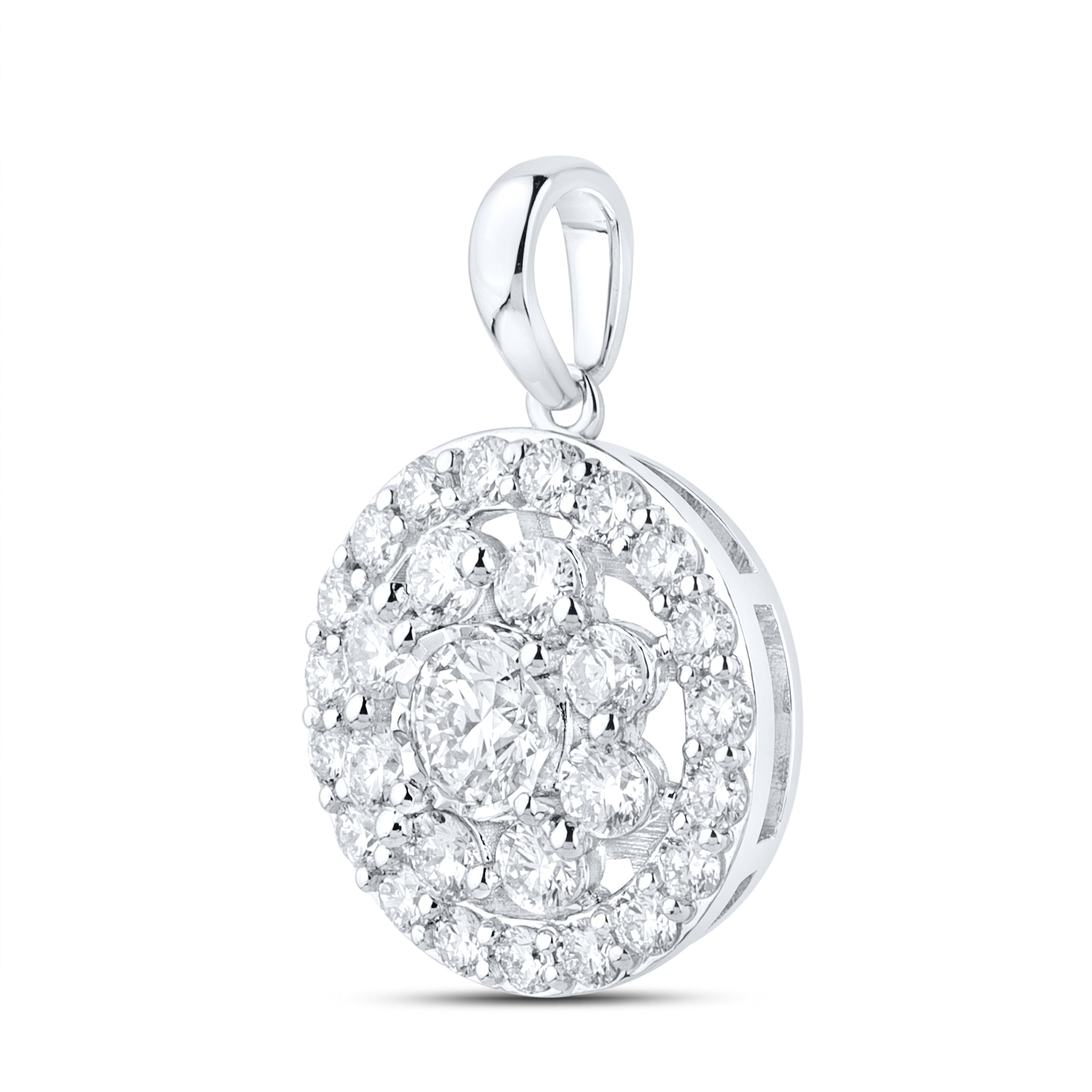 14KT WHITE GOLD 1.20 CTW FASHION LAB DIAMOND PENDANT