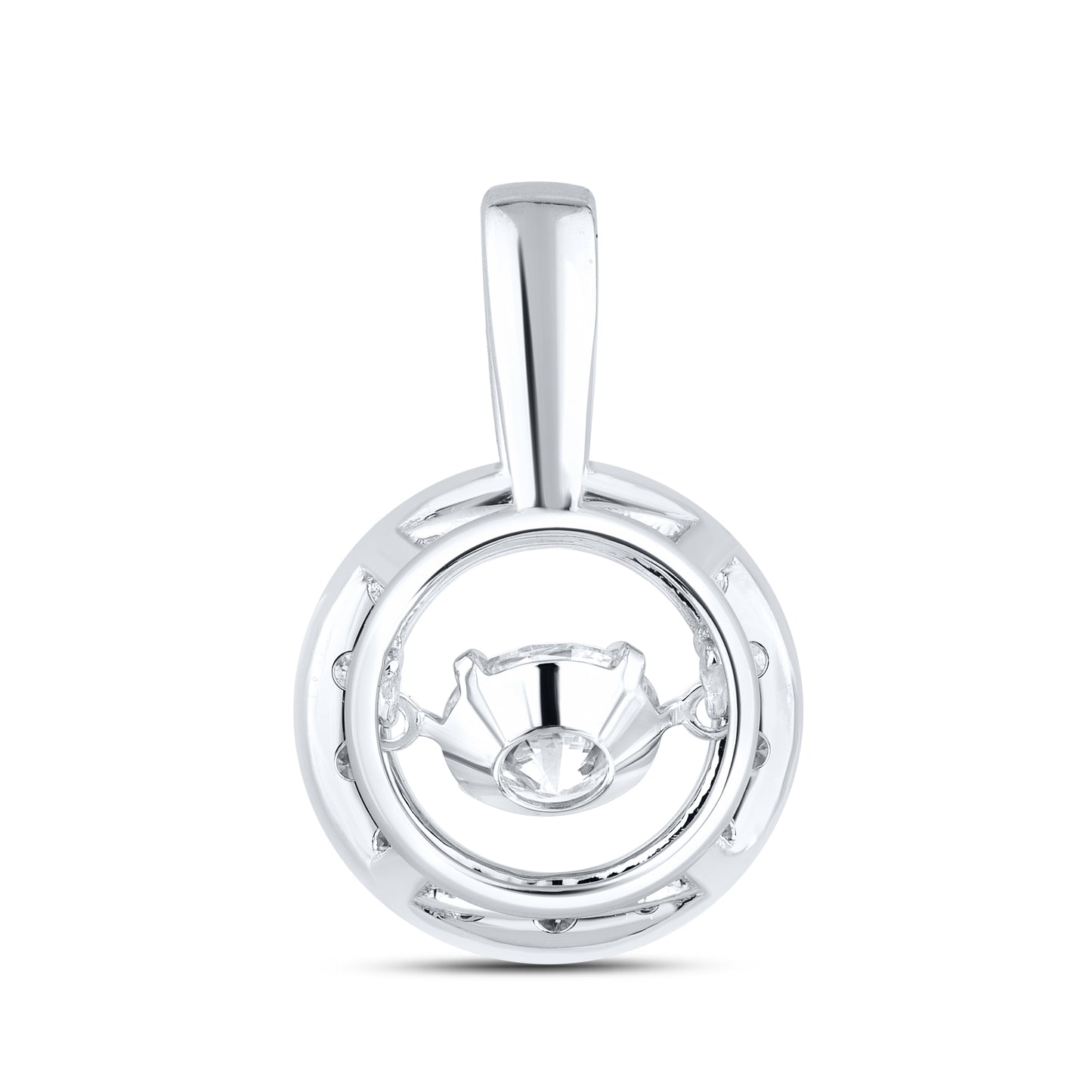 14K WHITE GOLD 1.54 CTW DANCING DIAMOND NECKLACE