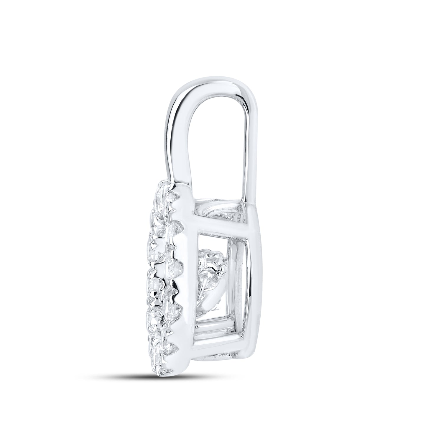 14K WHITE GOLD 1.54 CTW DANCING DIAMOND NECKLACE