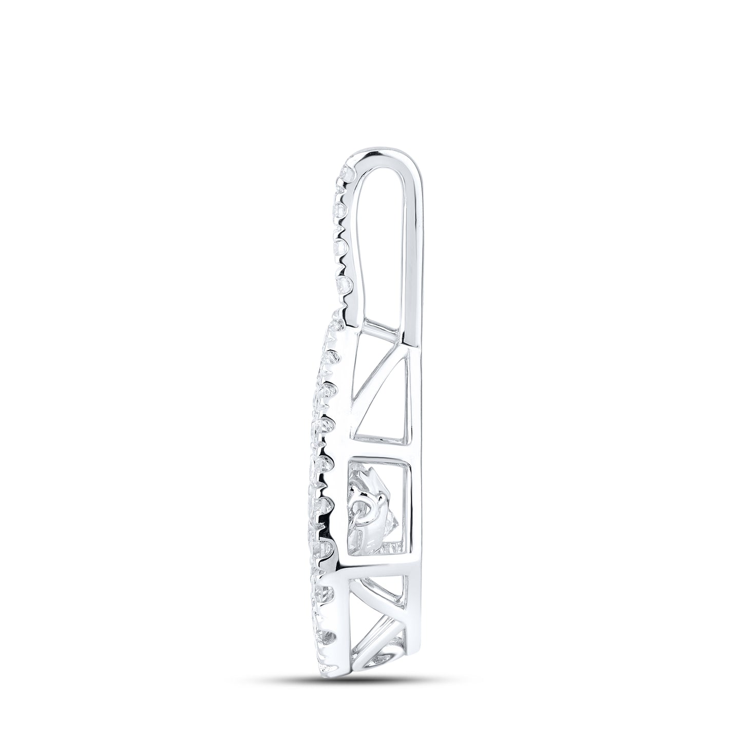 14K WHITE GOLD 1.50 CTW DANCING DIAMOND NECKLACE