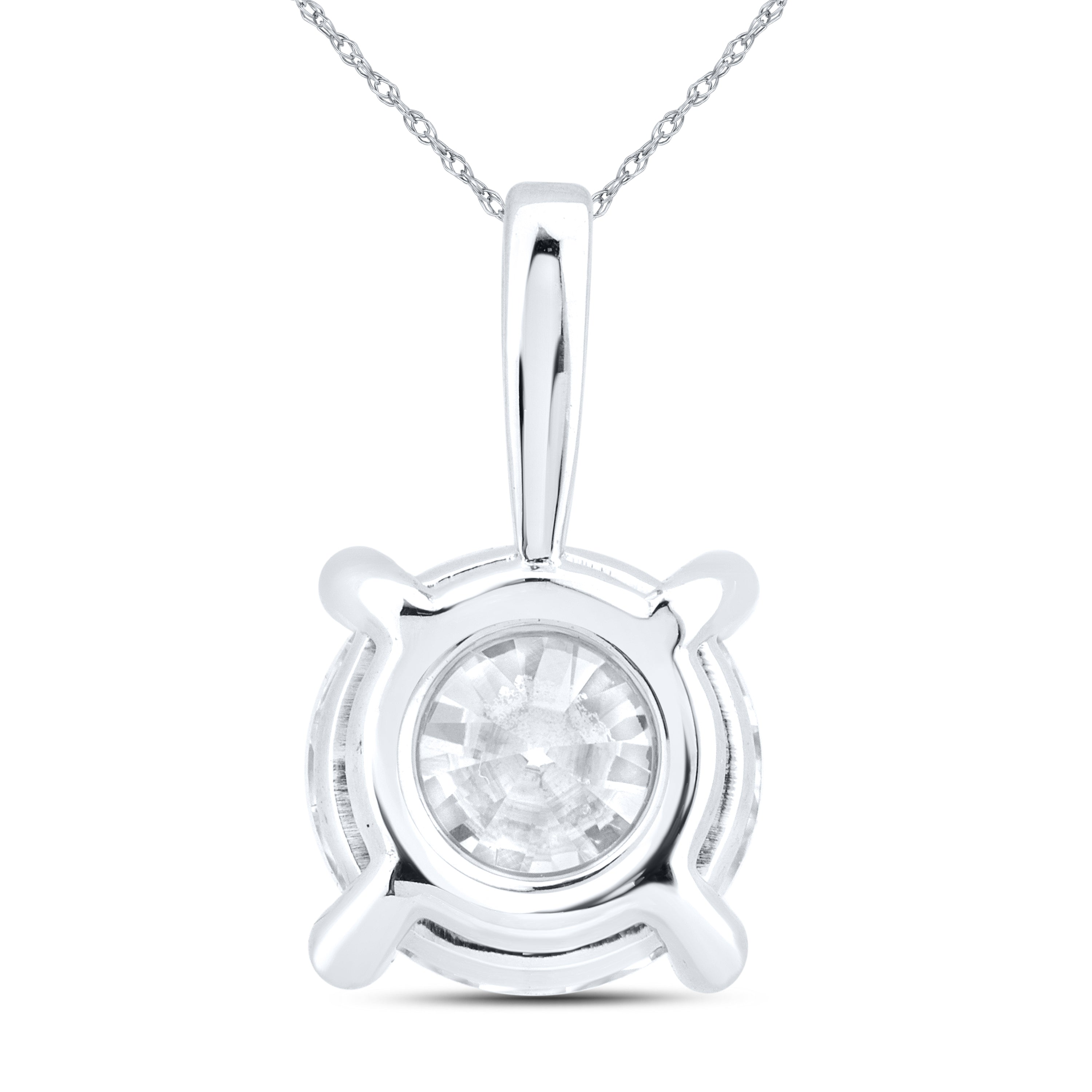 14kt White Gold 2.03 CTW lab diamond  Pendant