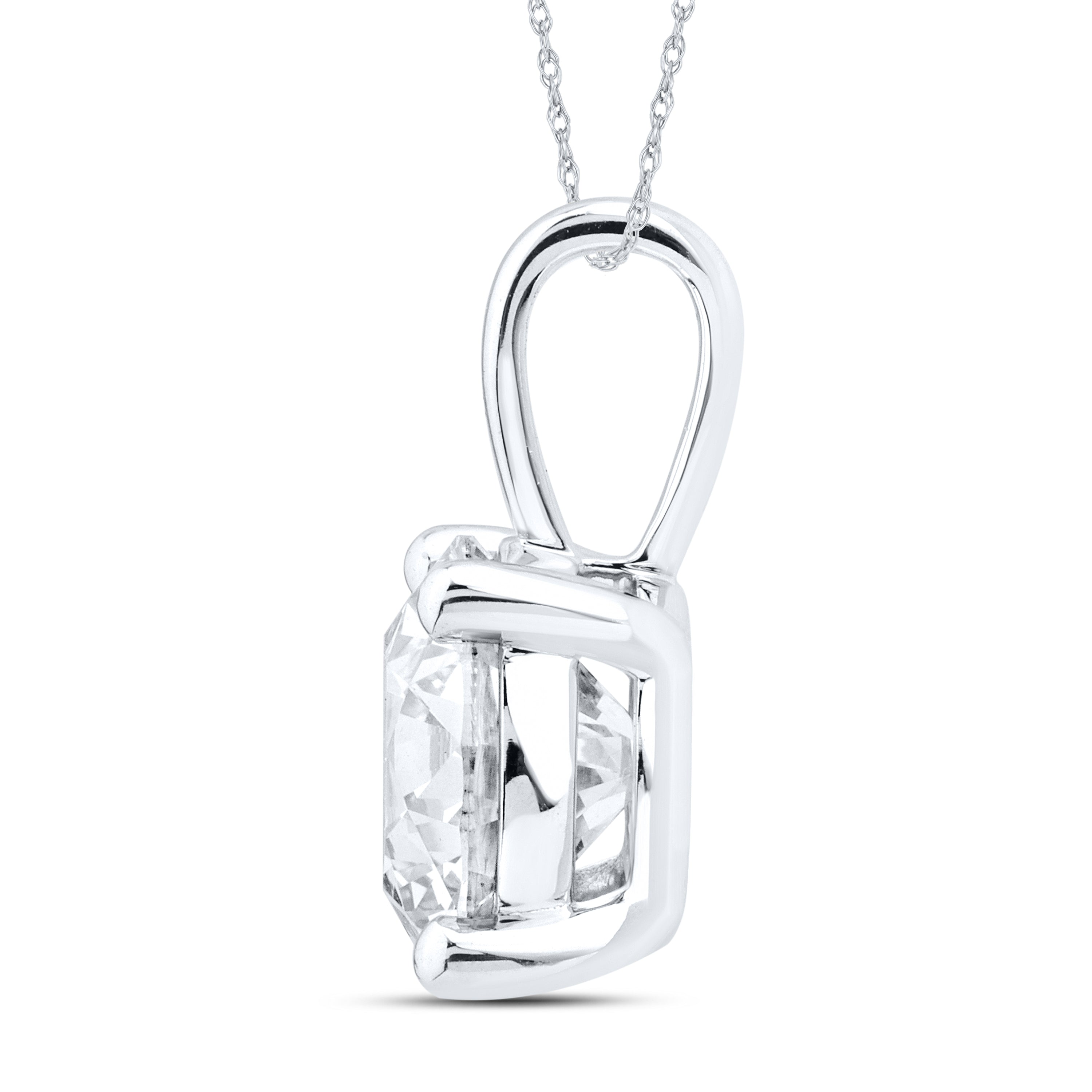 14kt White Gold 2.03 CTW lab diamond  Pendant