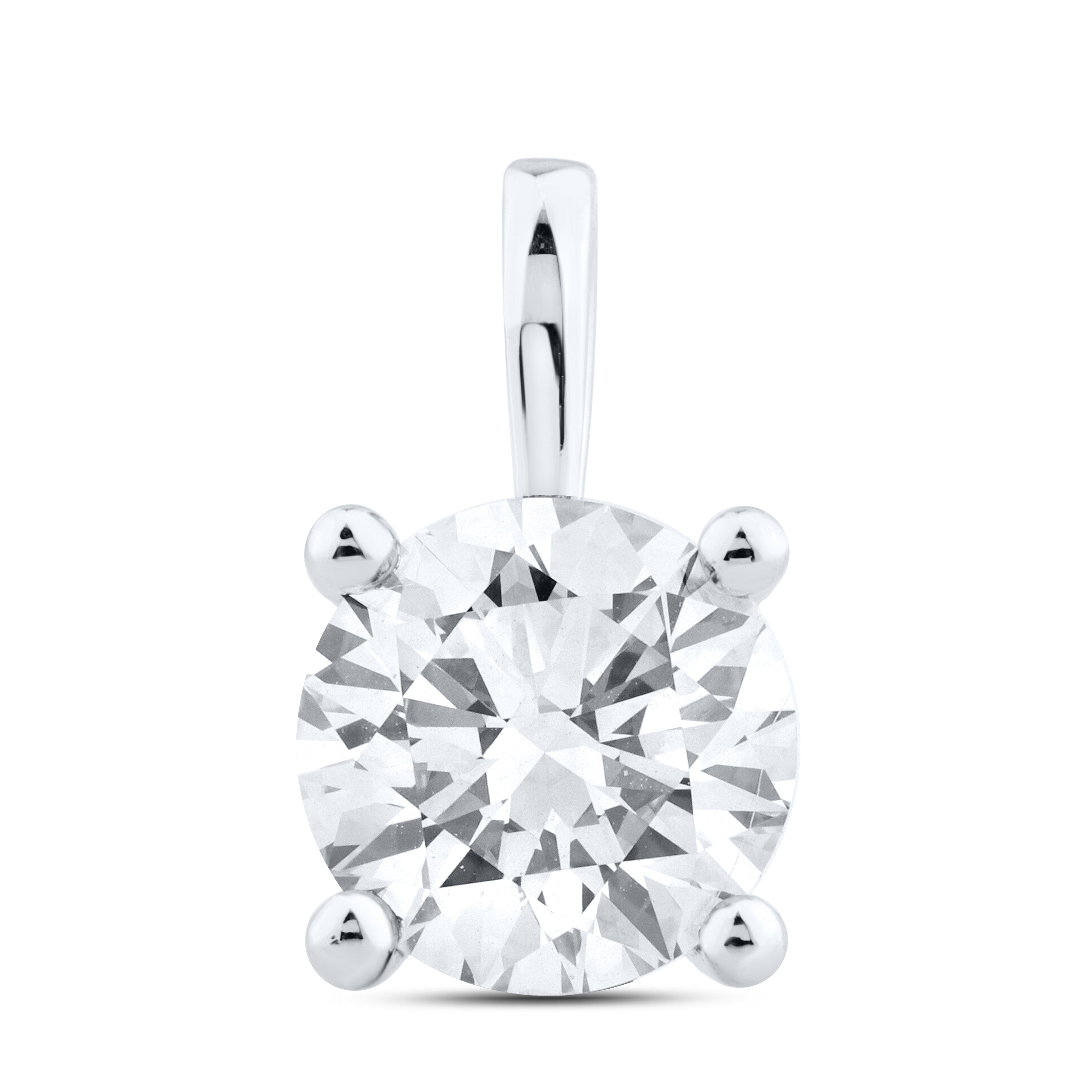 14kt White Gold 2.03 CTW lab diamond  Pendant