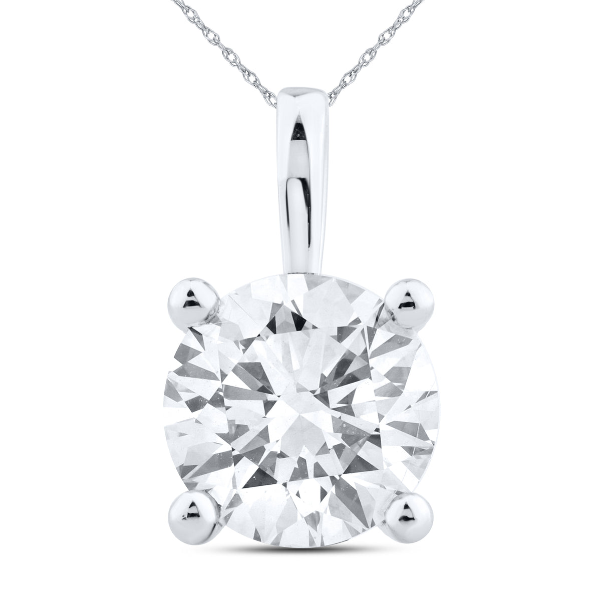 14kt White Gold 2.03 CTW lab diamond  Pendant