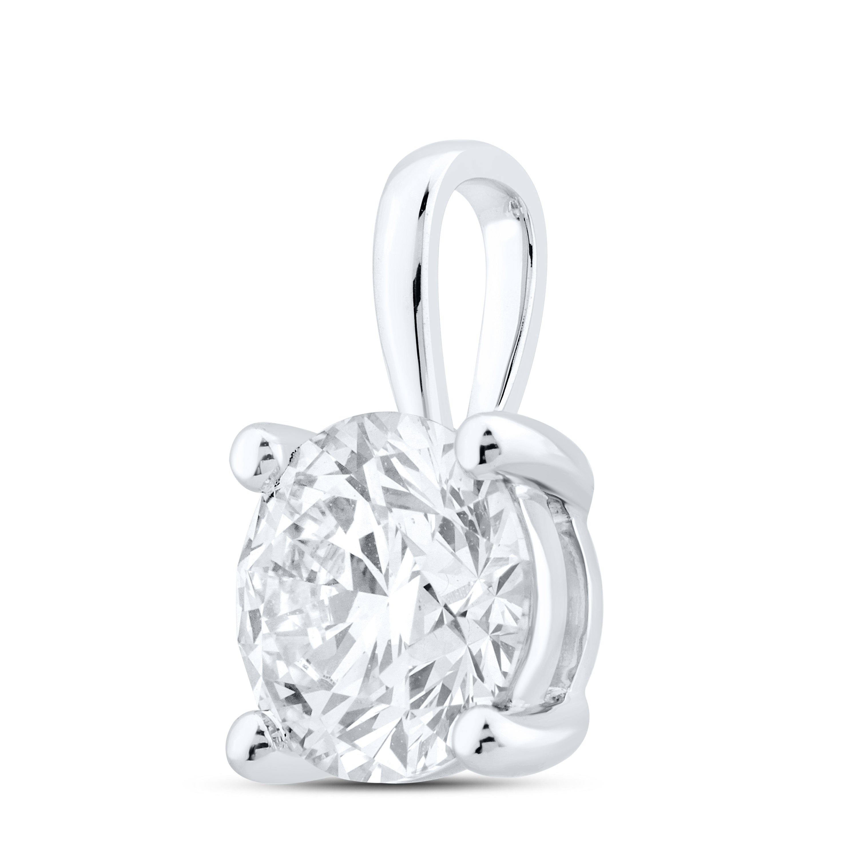 14kt White Gold 2.03 CTW lab diamond  Pendant