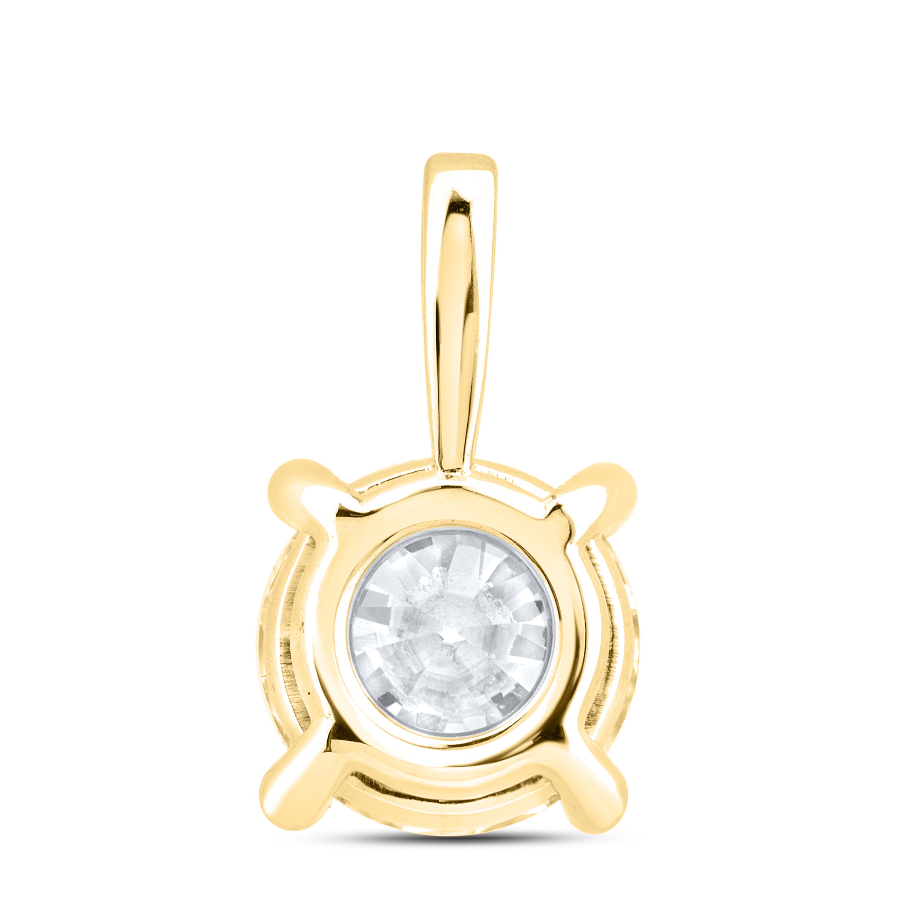 14kt Yellow Gold 2.04 CTW Round Shape Lab diamond  Pendant
