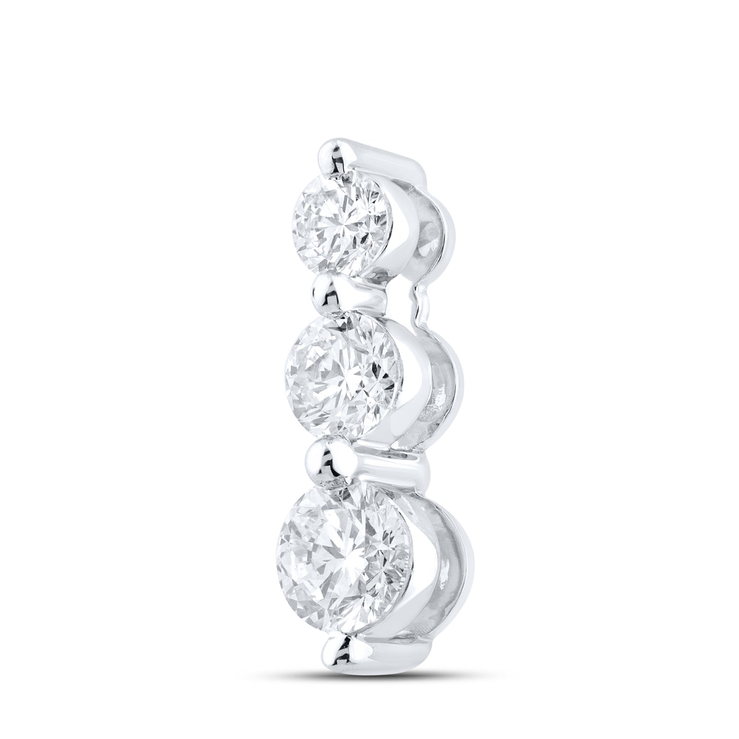 14kt White Gold 1.00 CTW Lab Diamond  Pendant