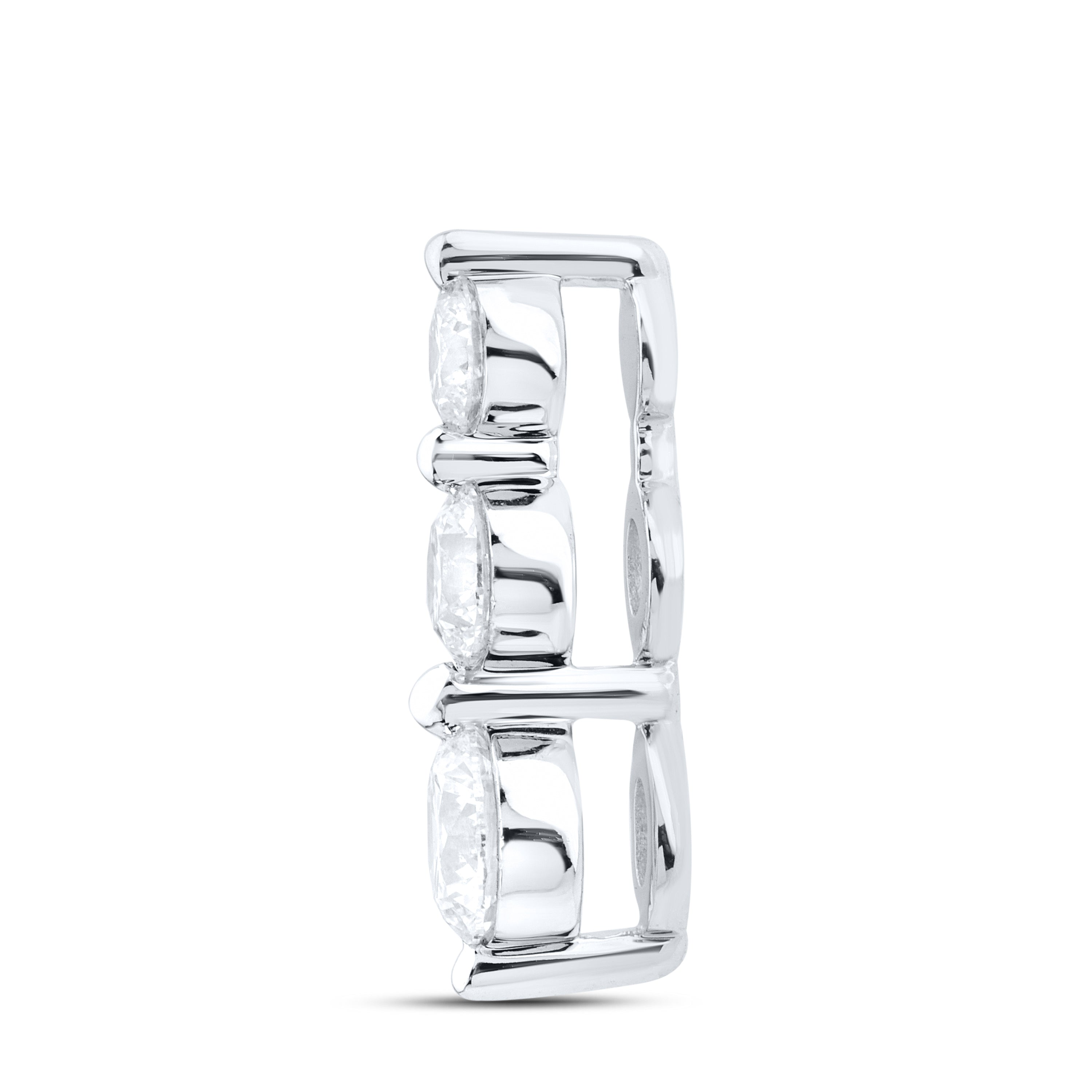 14kt White Gold 1.00 CTW Lab Diamond  Pendant