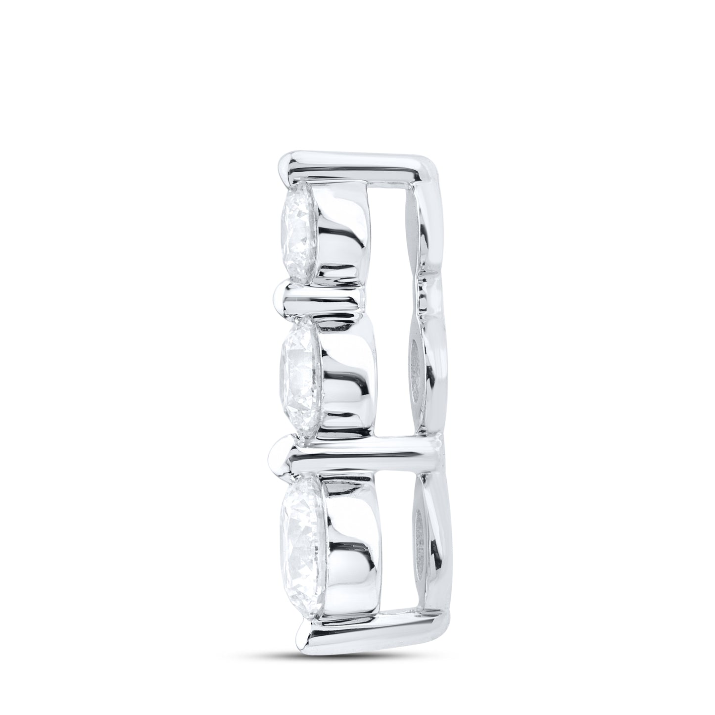 14kt White Gold 1.00 CTW Lab Diamond  Pendant