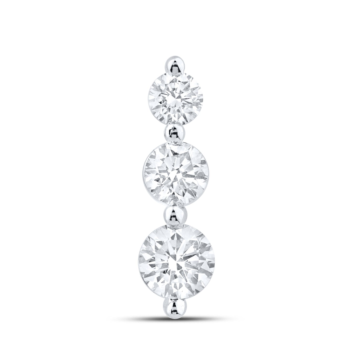 14kt White Gold 1.00 CTW Lab Diamond  Pendant