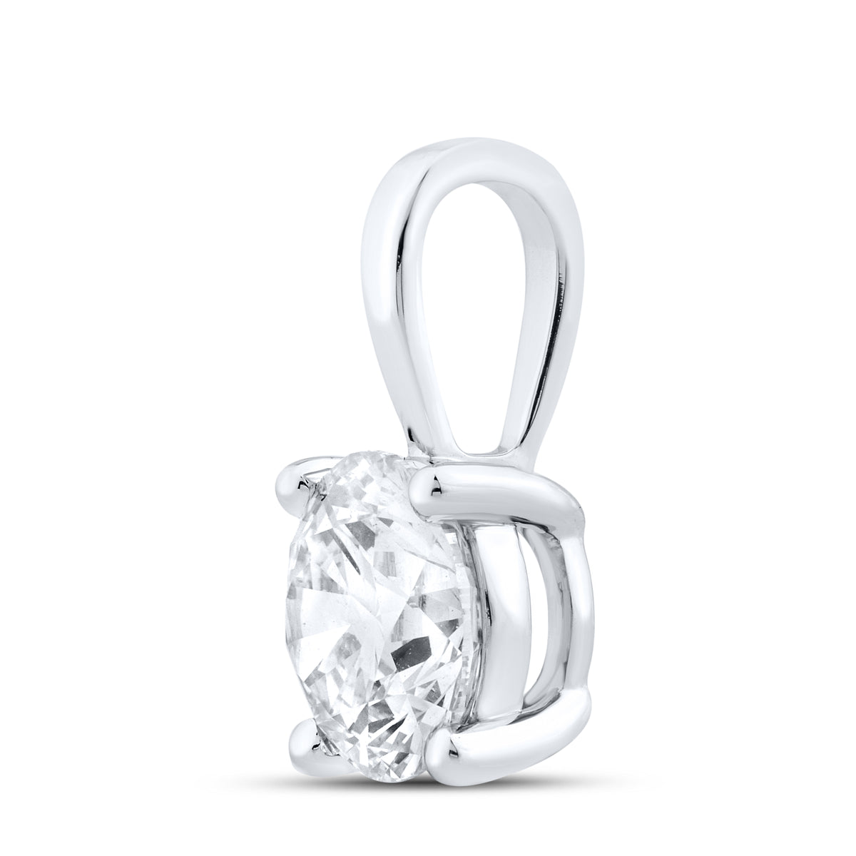 14kt White Gold 1.05 CTW lab diamond  Pendant