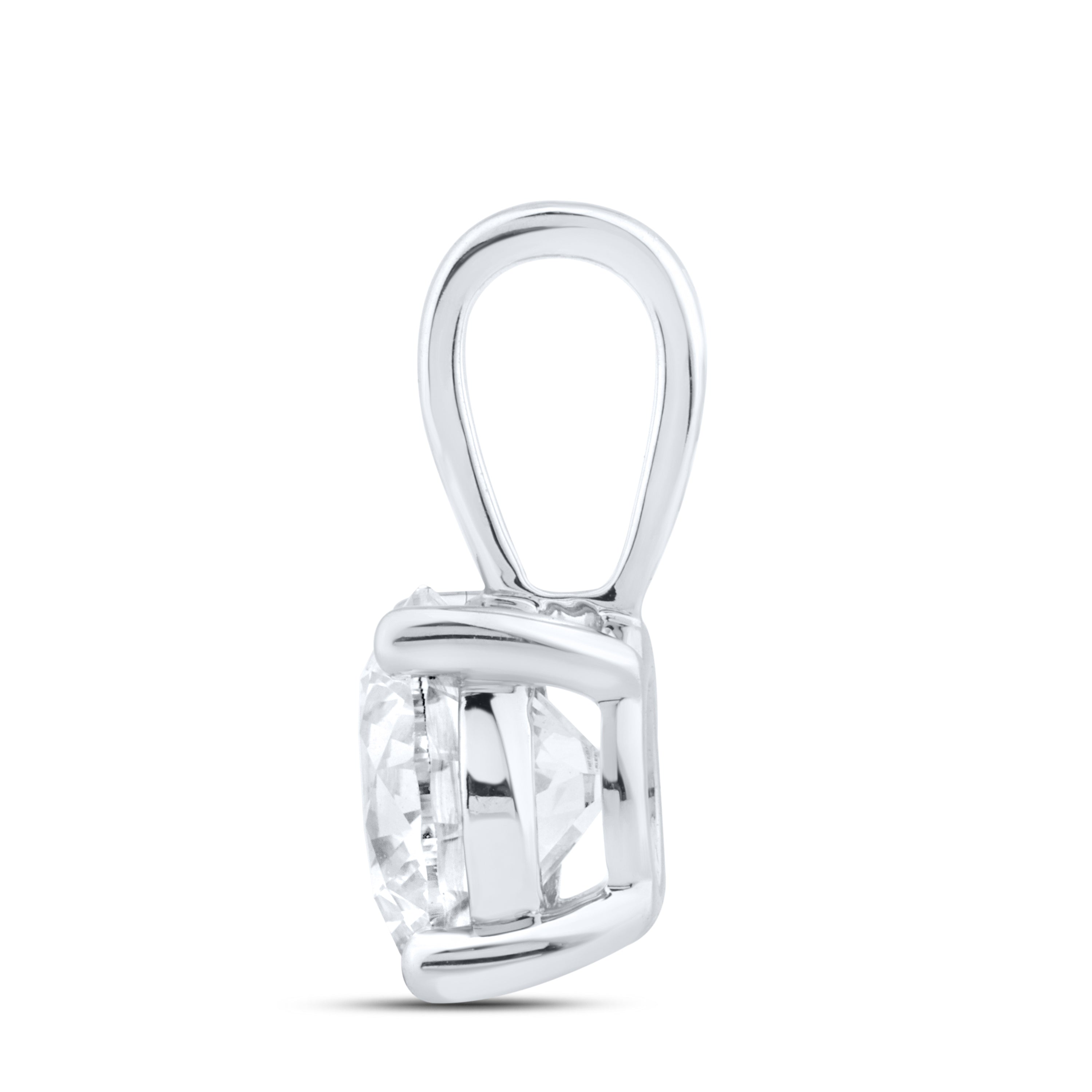 14kt White Gold 1.05 CTW lab diamond  Pendant