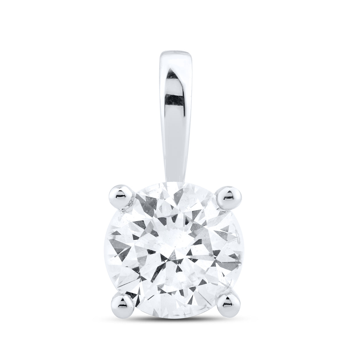 14kt white gold 0.96 ctw lab diamond pendent, 10kt chain