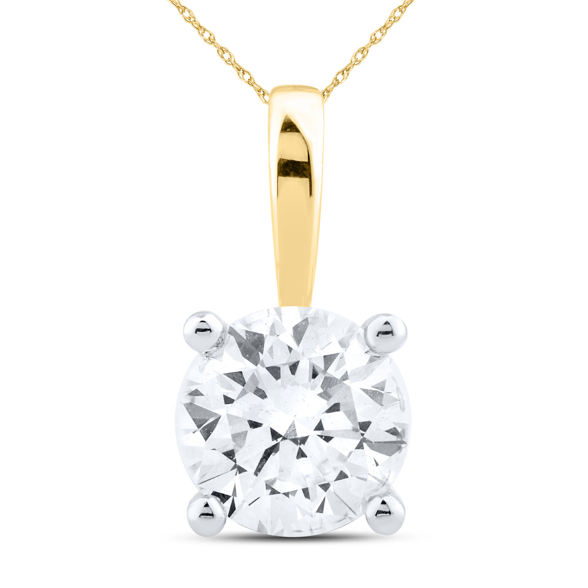 14kt Yellow Gold 1.00 CTW Lab Diamond Pendant