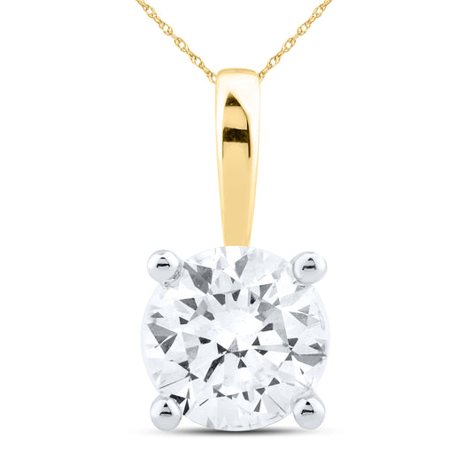 14kt Yellow Gold 1.00 CTW Lab Diamond Pendant