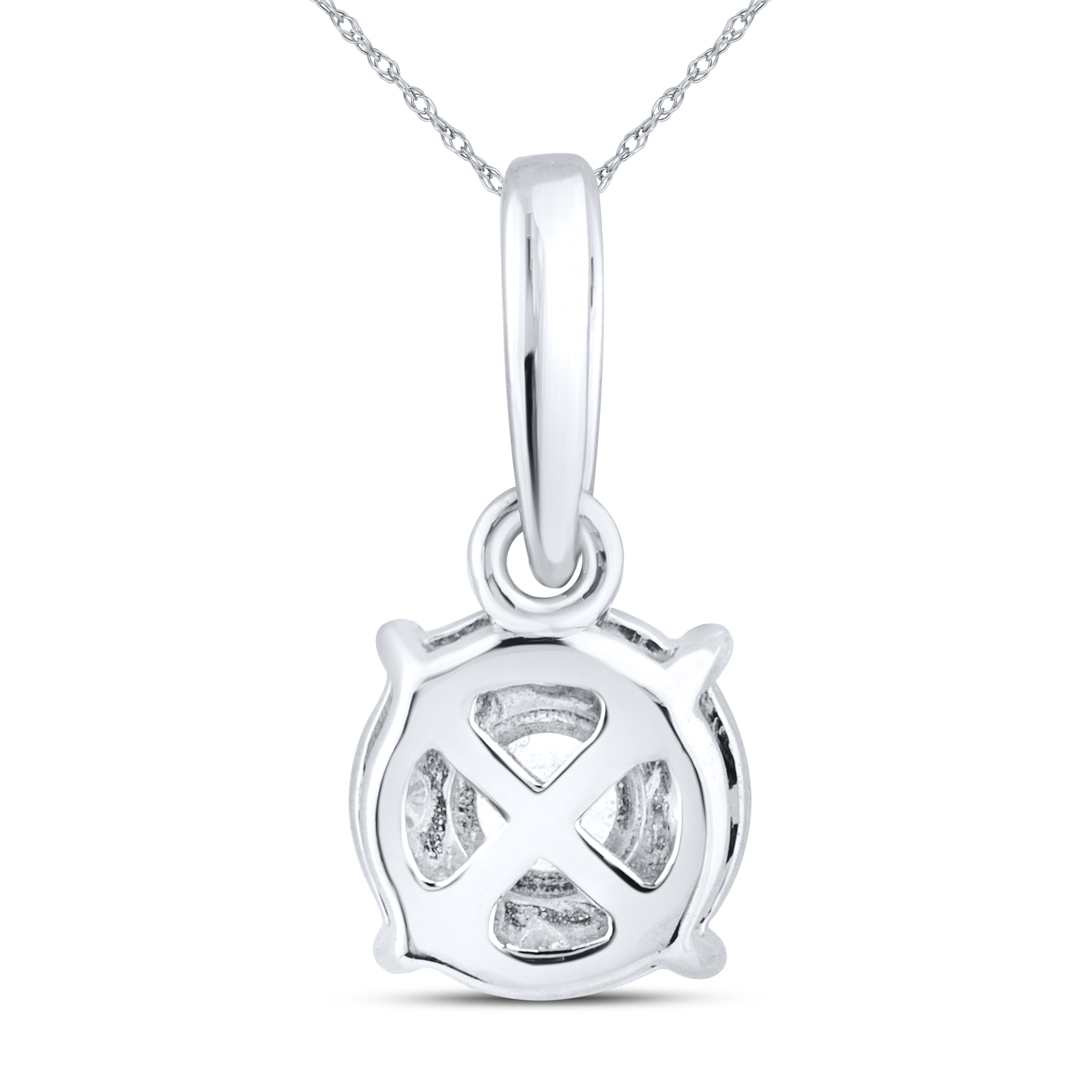 14kt White Gold 0.20 CTW Lab Diamond  Pendant