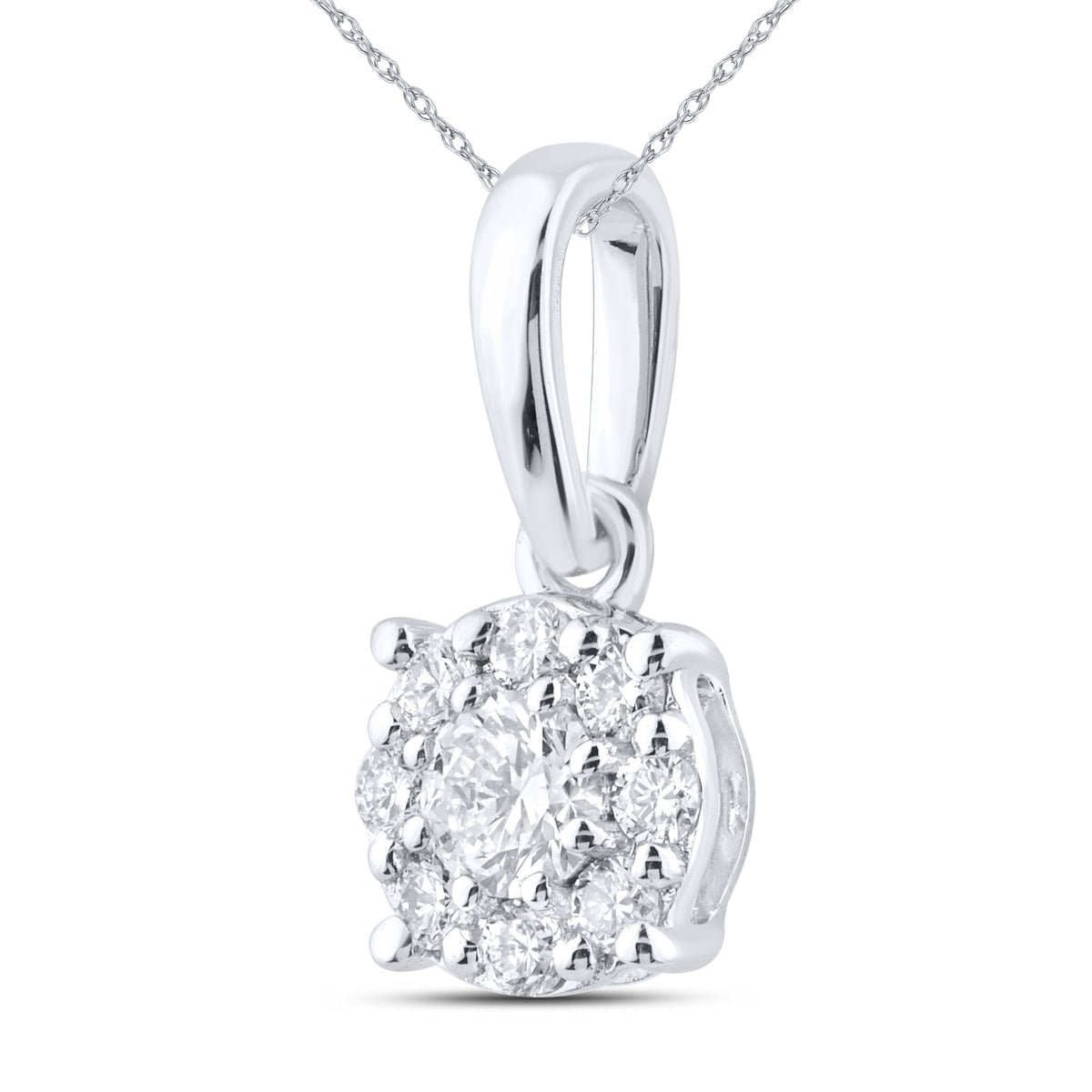 14kt White Gold 0.20 CTW Lab Diamond  Pendant