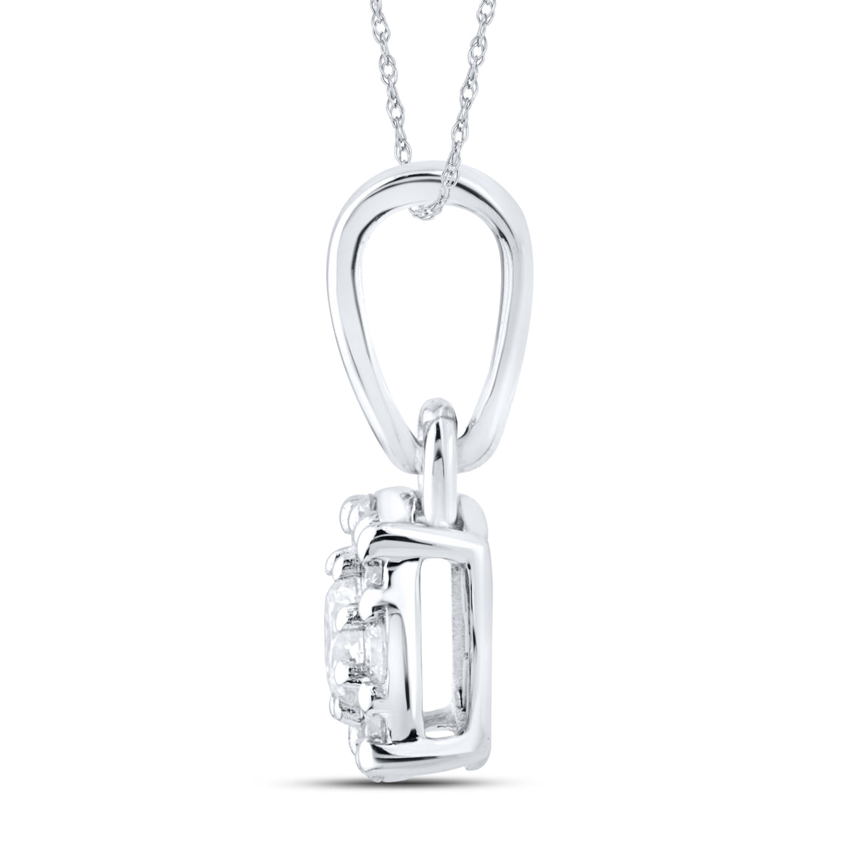 14kt White Gold 0.20 CTW Lab Diamond  Pendant