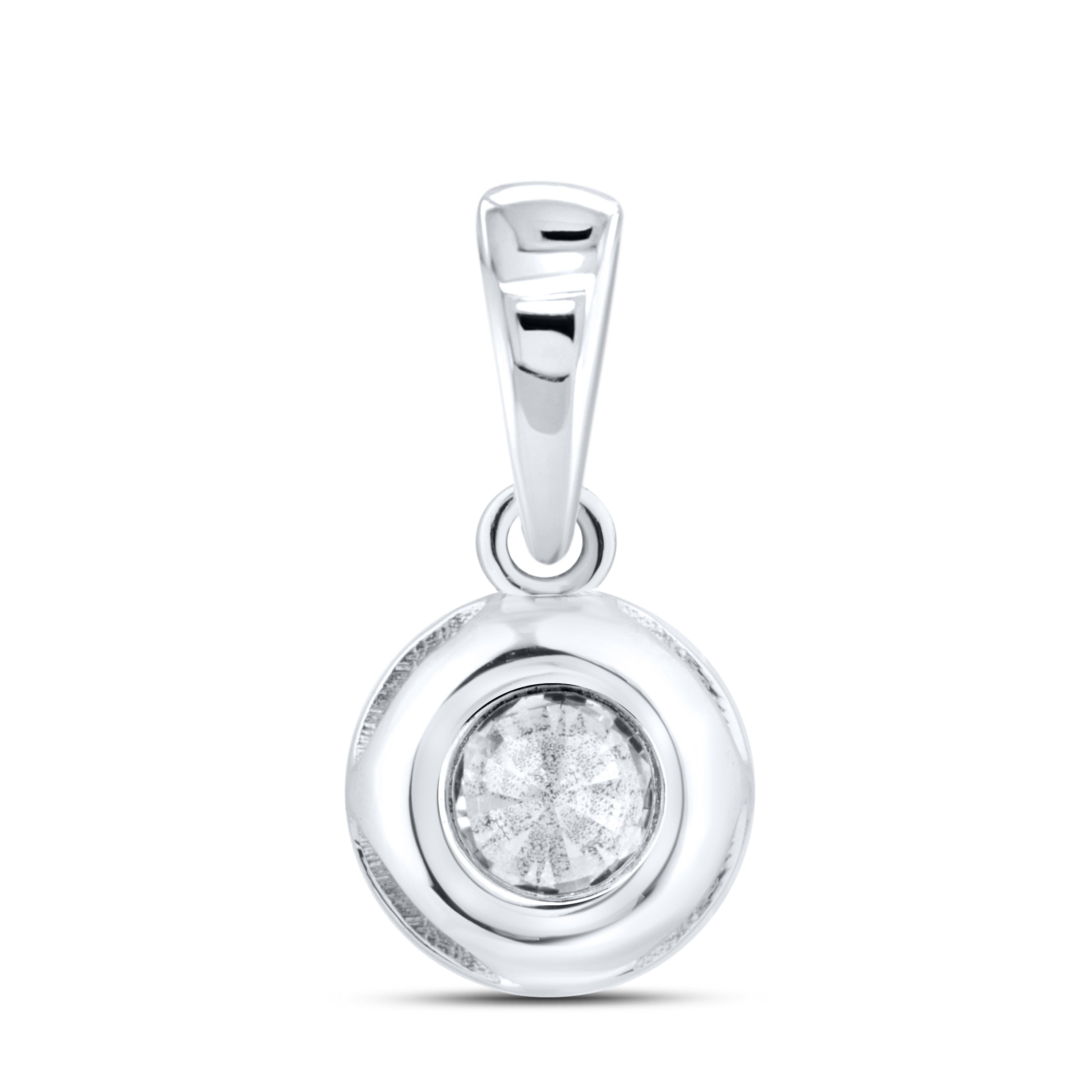 14kt White Gold 0.20 CTW Lab Diamond Solitaire Pendant