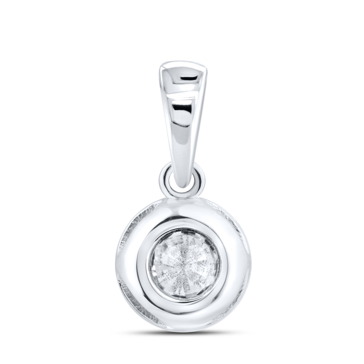 14kt White Gold 0.20 CTW Lab Diamond Solitaire Pendant