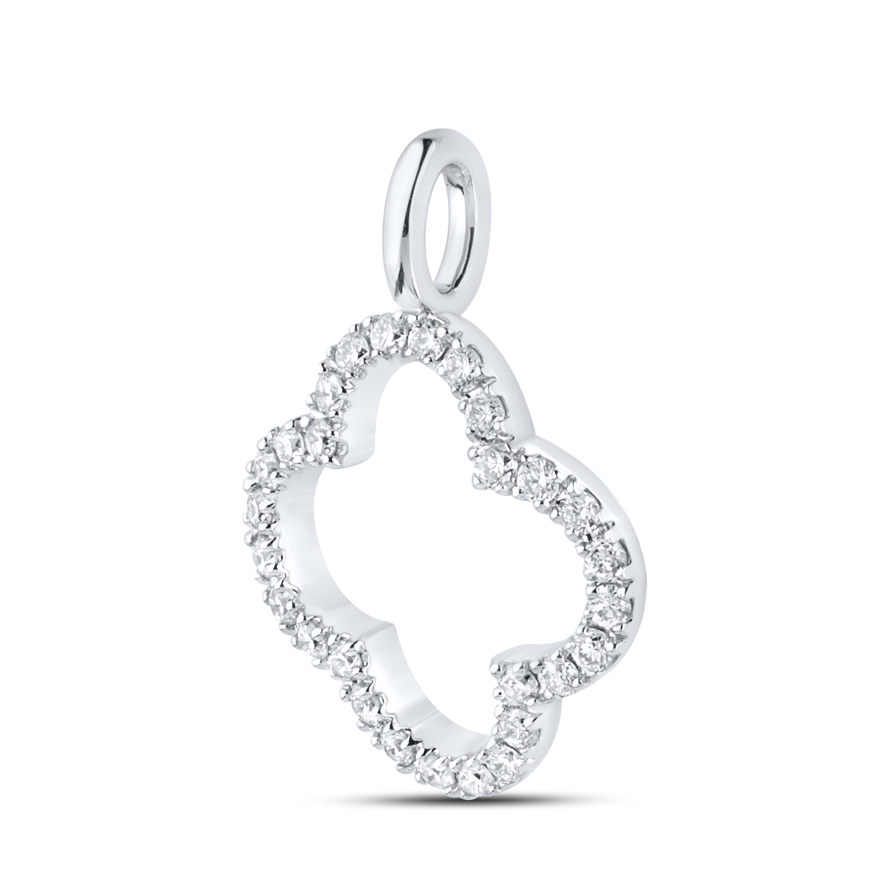 14KT WHITE GOLD LAB DIAMOND 0.20  CTW  PENDANT