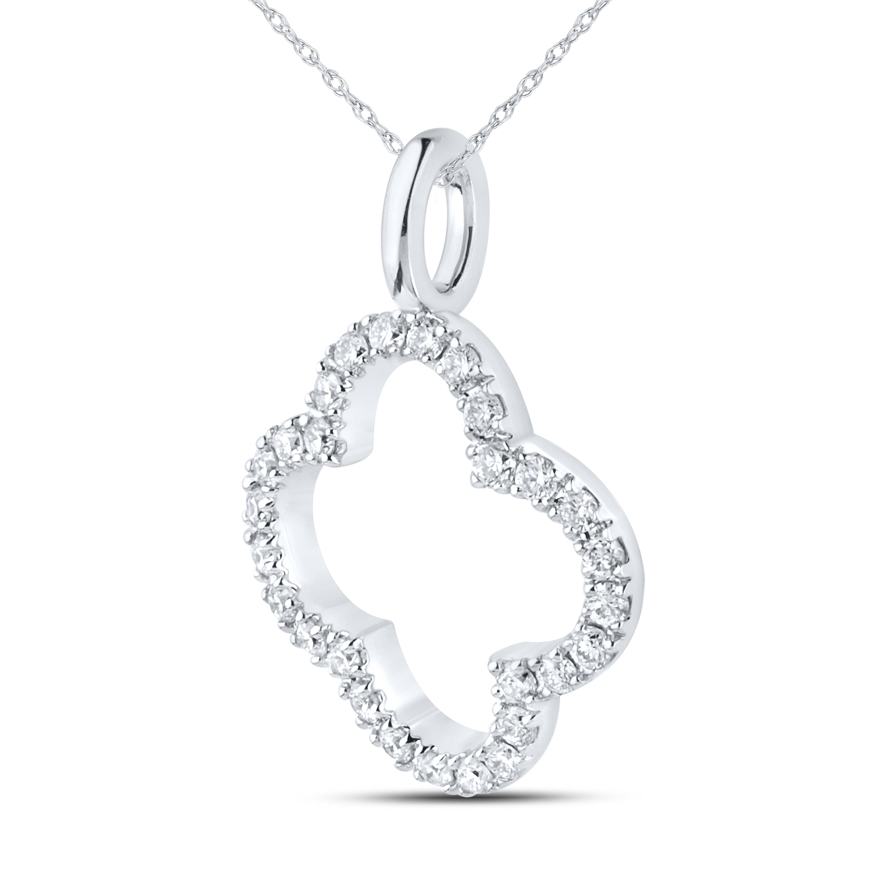 14KT WHITE GOLD LAB DIAMOND 0.20  CTW  PENDANT