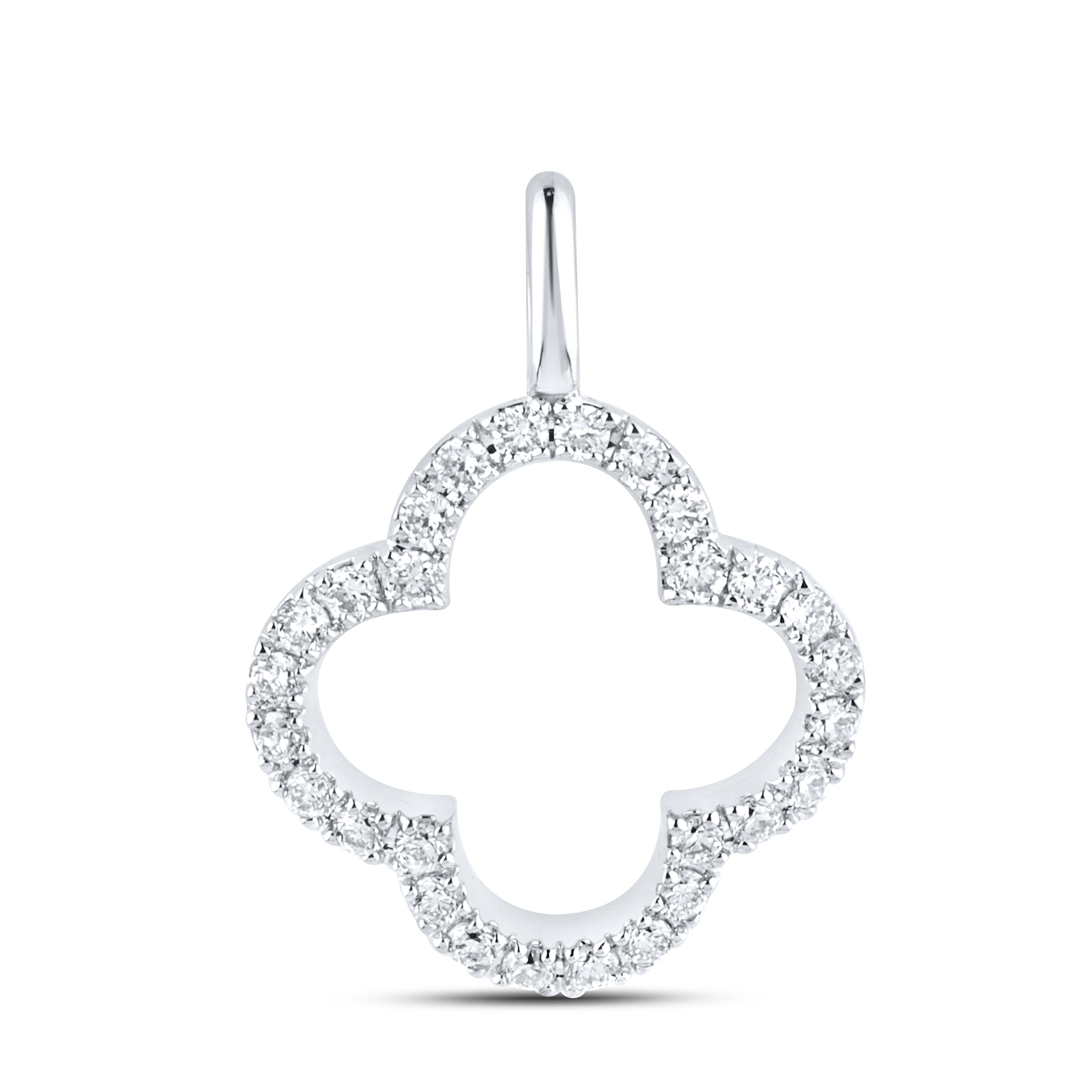 14KT WHITE GOLD LAB DIAMOND 0.20  CTW  PENDANT