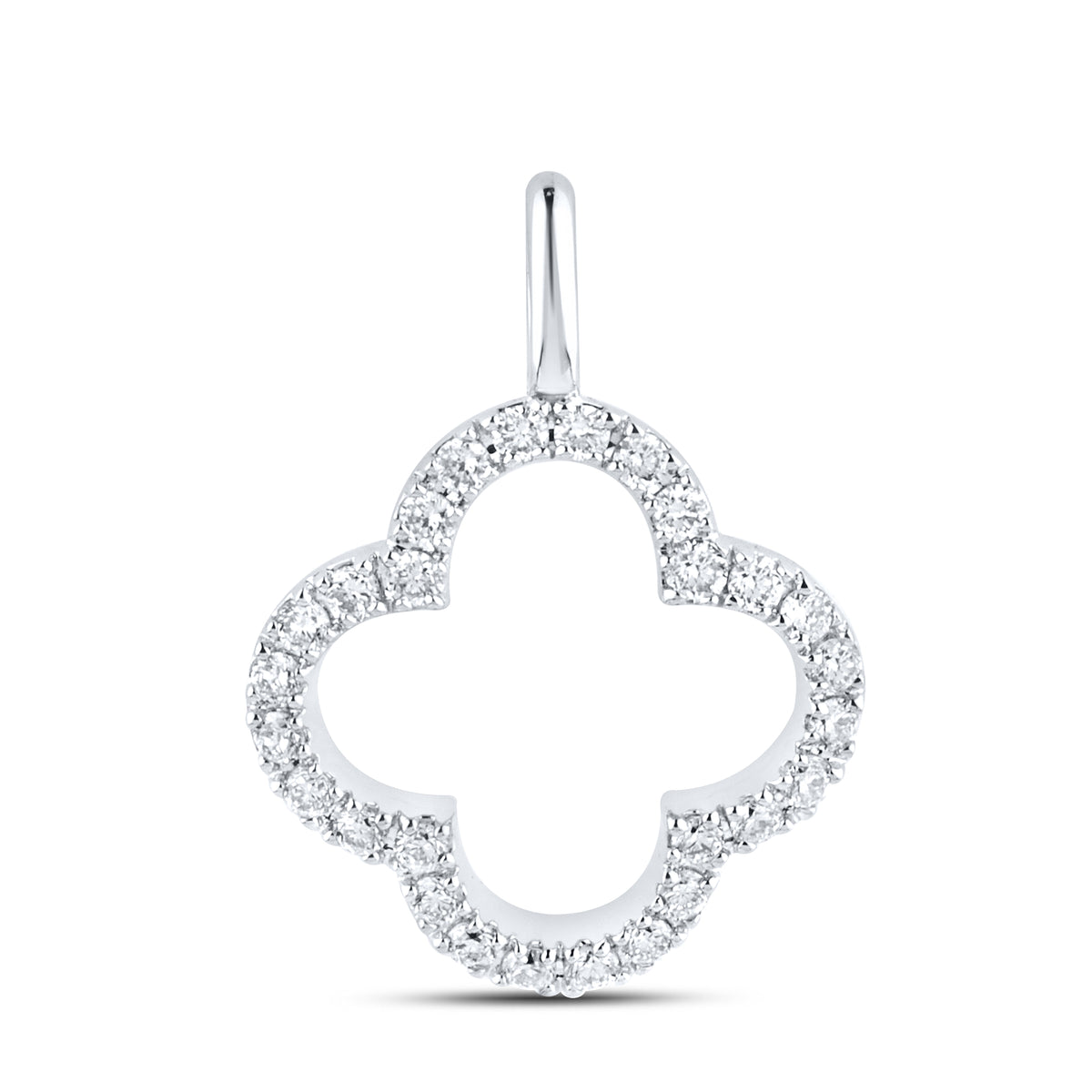 14KT WHITE GOLD LAB DIAMOND 0.20  CTW  PENDANT