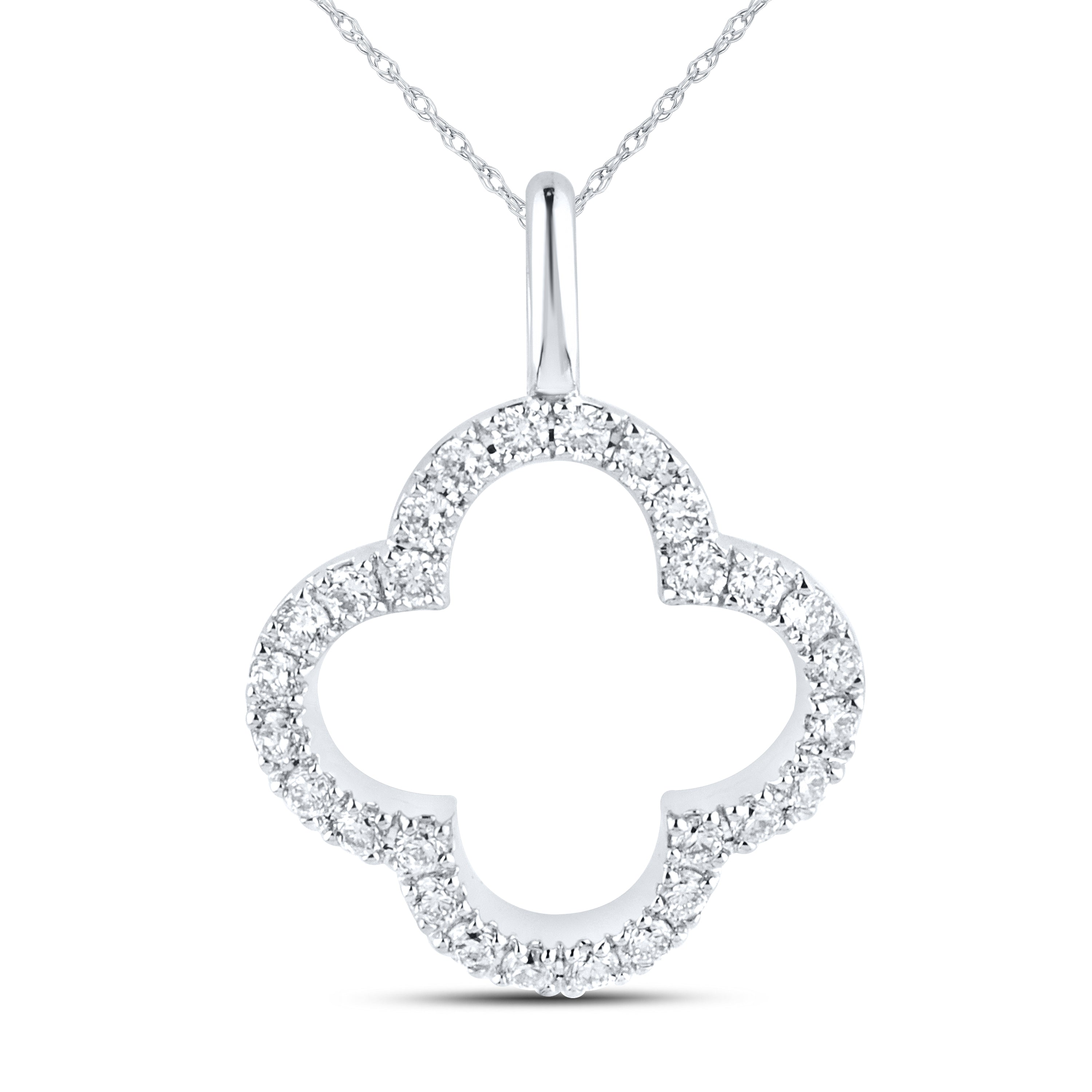 14KT WHITE GOLD LAB DIAMOND 0.20  CTW  PENDANT