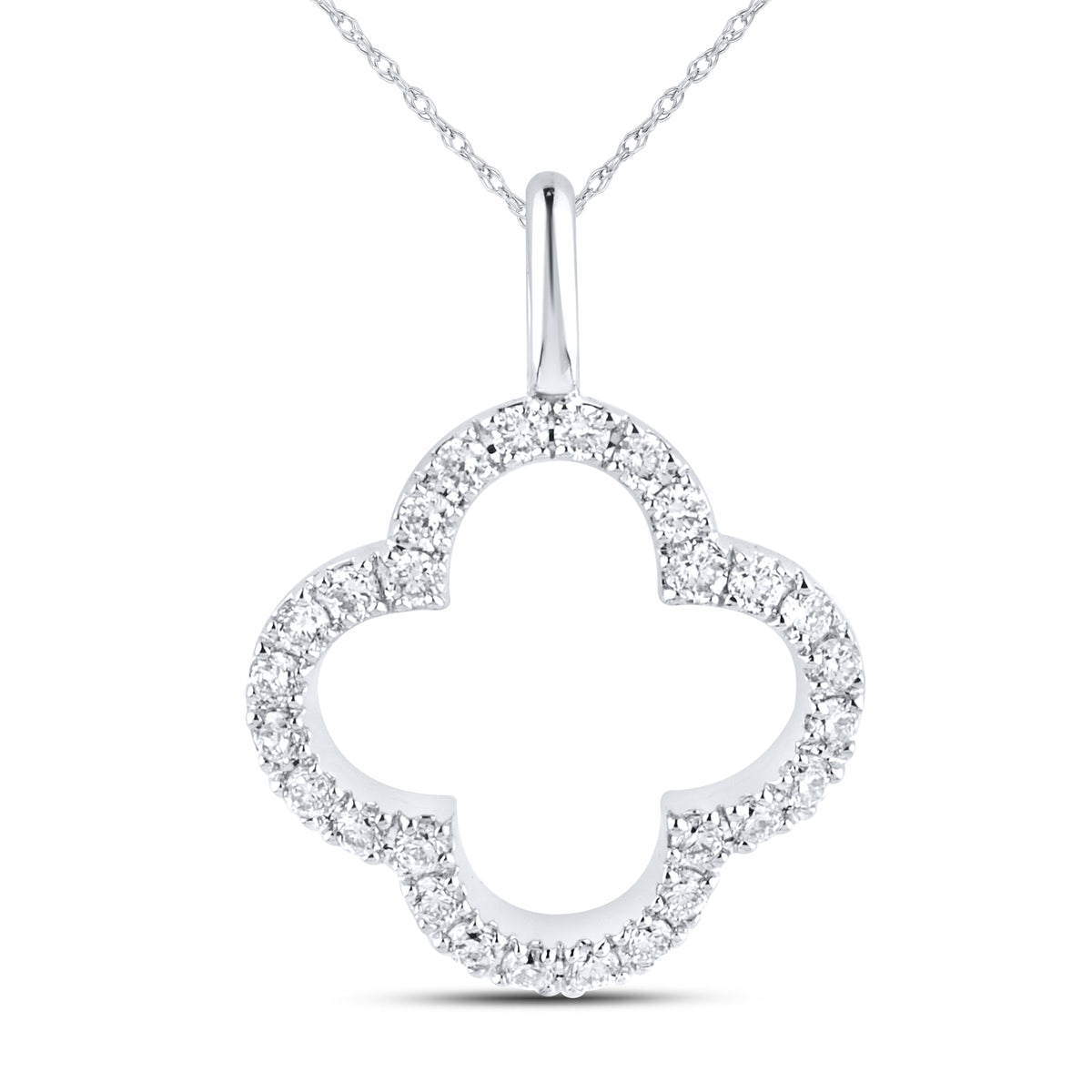 14KT WHITE GOLD LAB DIAMOND 0.20  CTW  PENDANT
