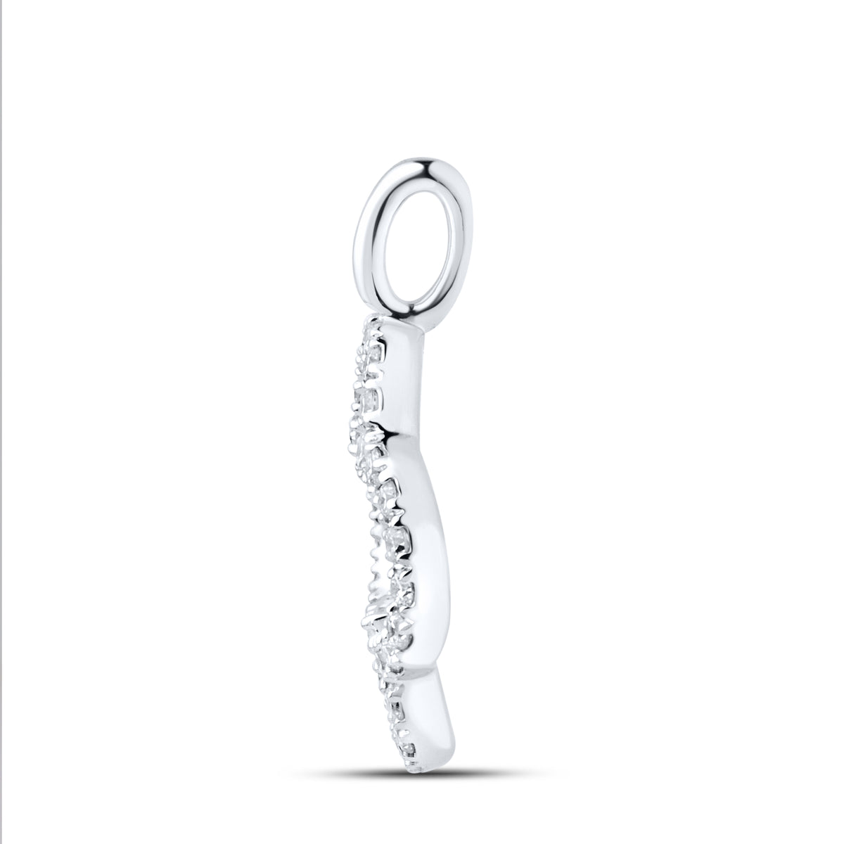 14KT WHITE GOLD LAB DIAMOND 0.20  CTW  PENDANT