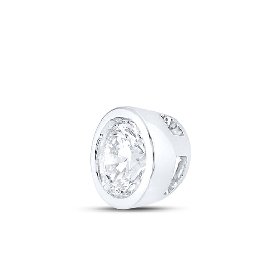 14kt White Gold 0.50 CTW Lab Diamond Solitaire Pendant