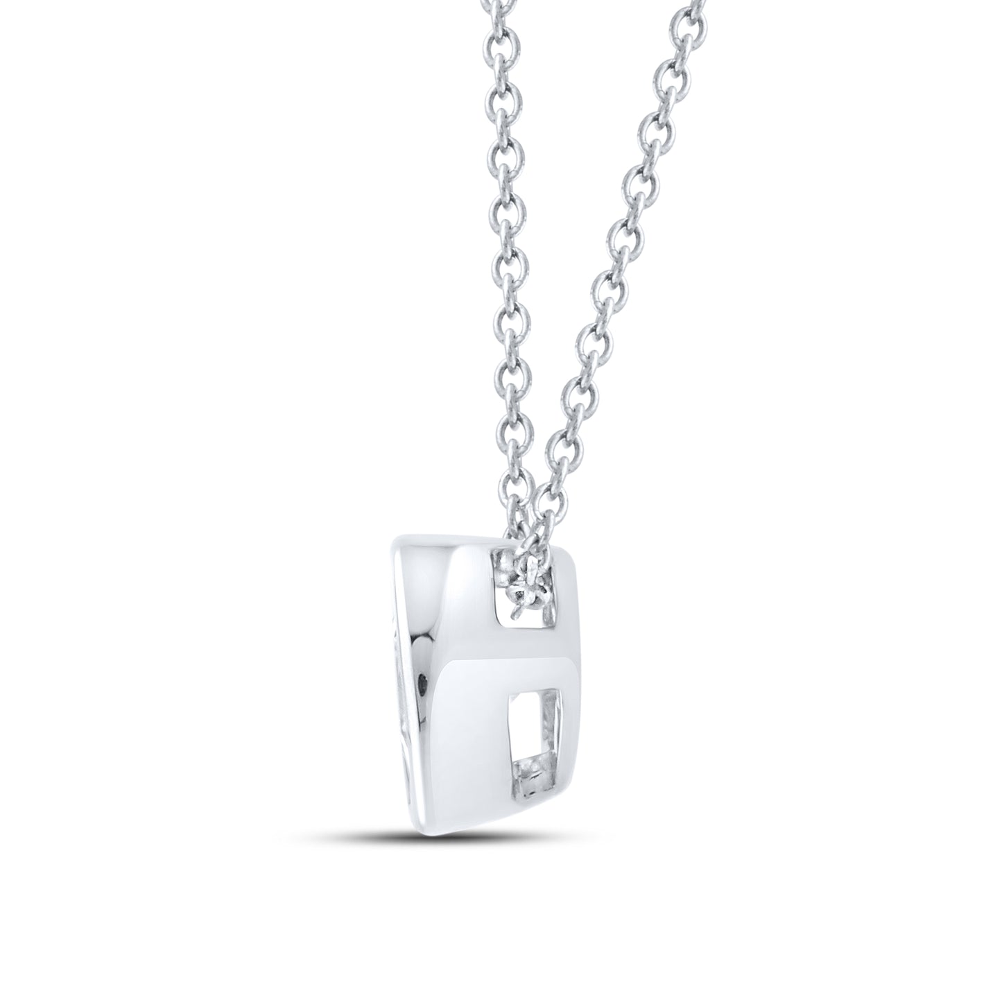 14kt White Gold 0.50 CTW Lab Diamond Solitaire Pendant
